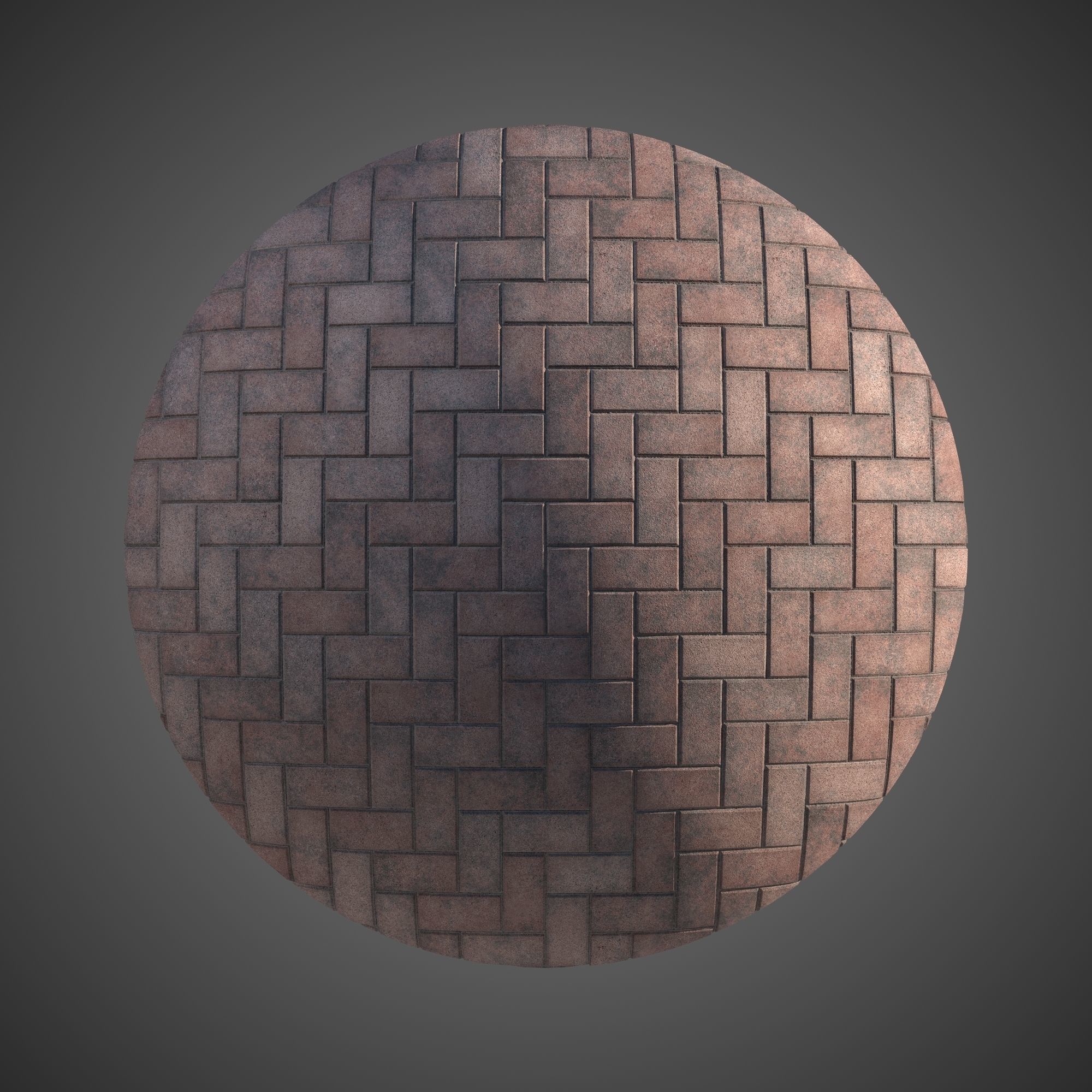 Large Area Herringbone concrete paving 02 - 15 Variations Texture_9