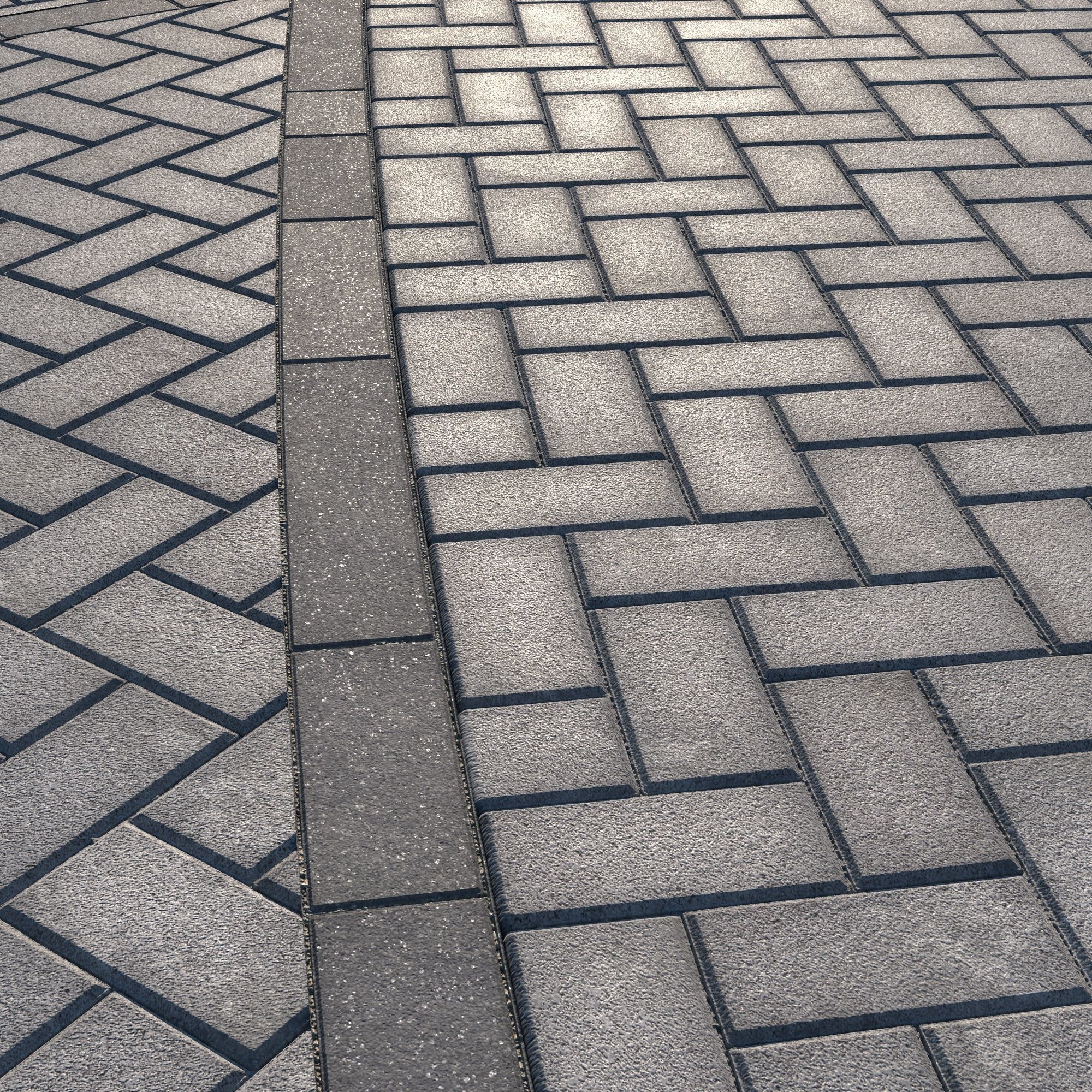 Large Area Herringbone concrete paving 02 - 15 Variations Texture_35