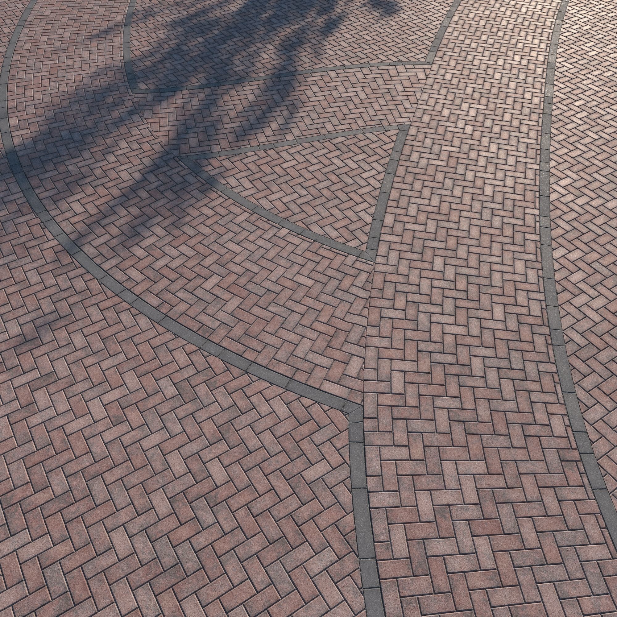 Large Area Herringbone concrete paving 02 - 15 Variations Texture_24