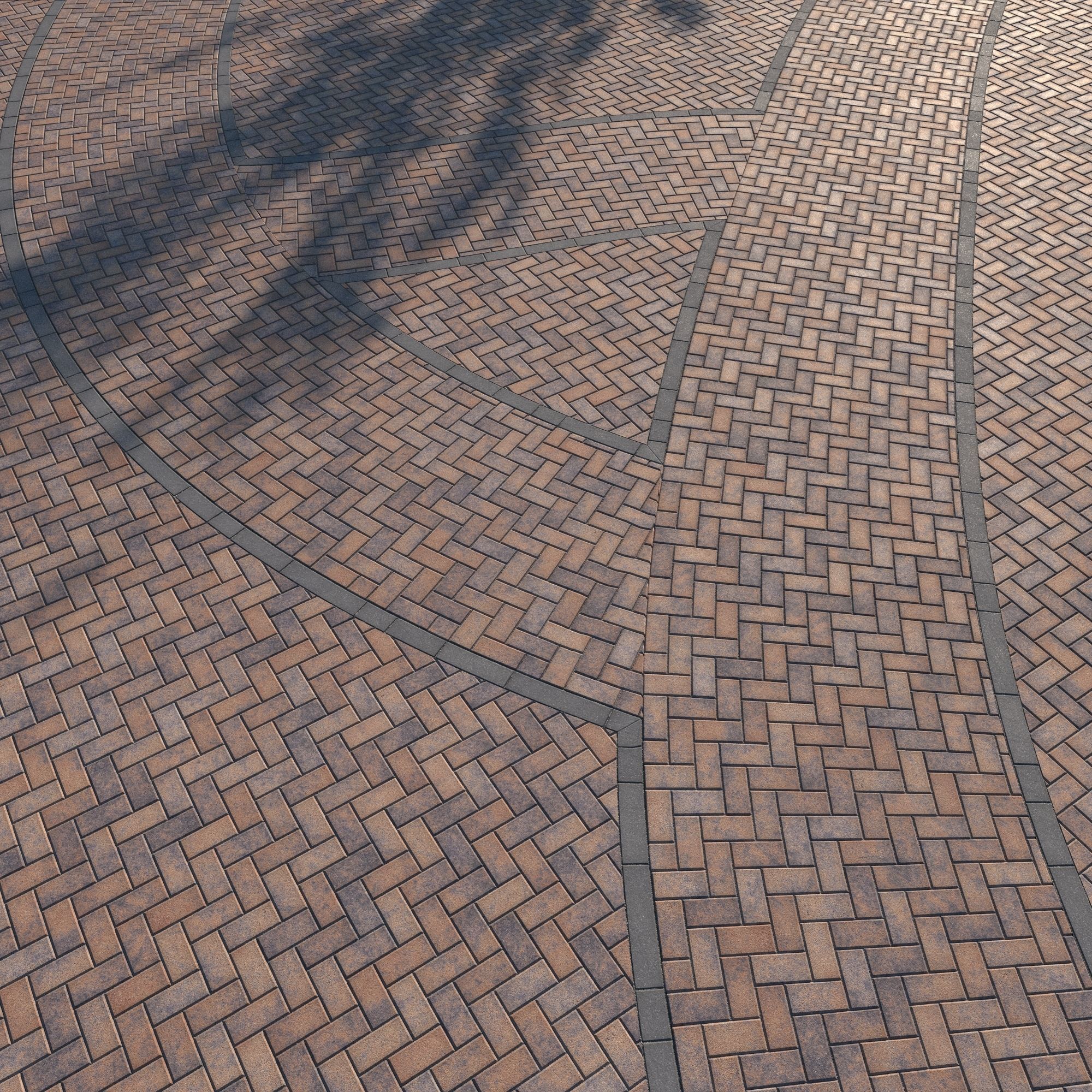 Large Area Herringbone concrete paving 02 - 15 Variations Texture_23