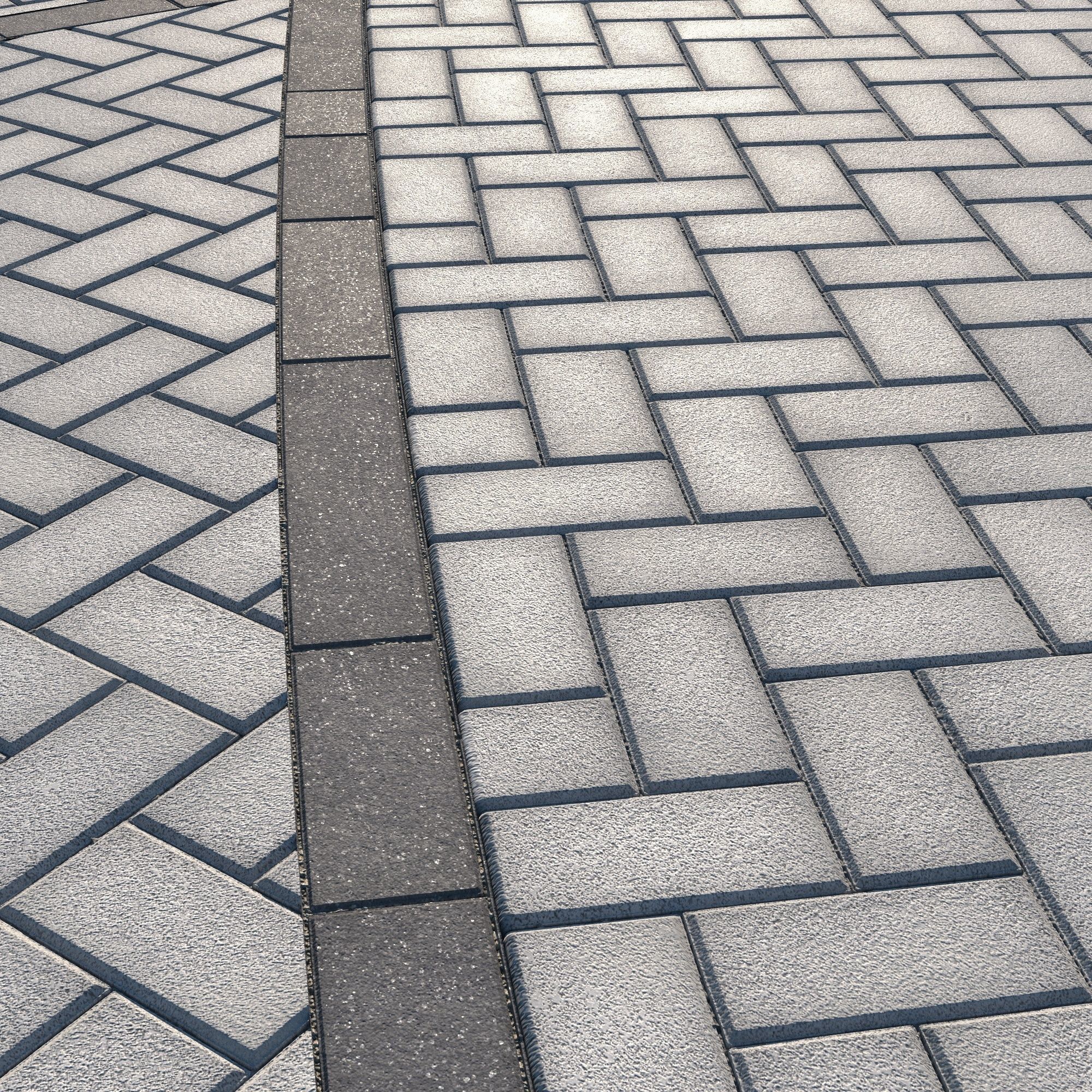 Large Area Herringbone concrete paving 02 - 15 Variations Texture_42