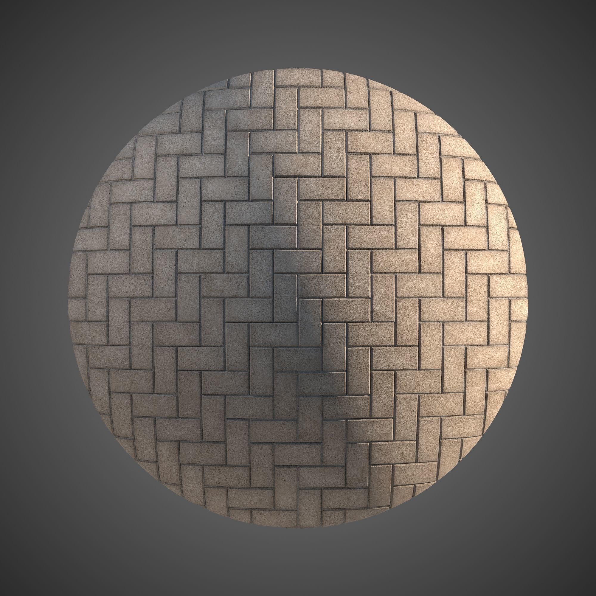 Large Area Herringbone concrete paving 02 - 15 Variations Texture_7