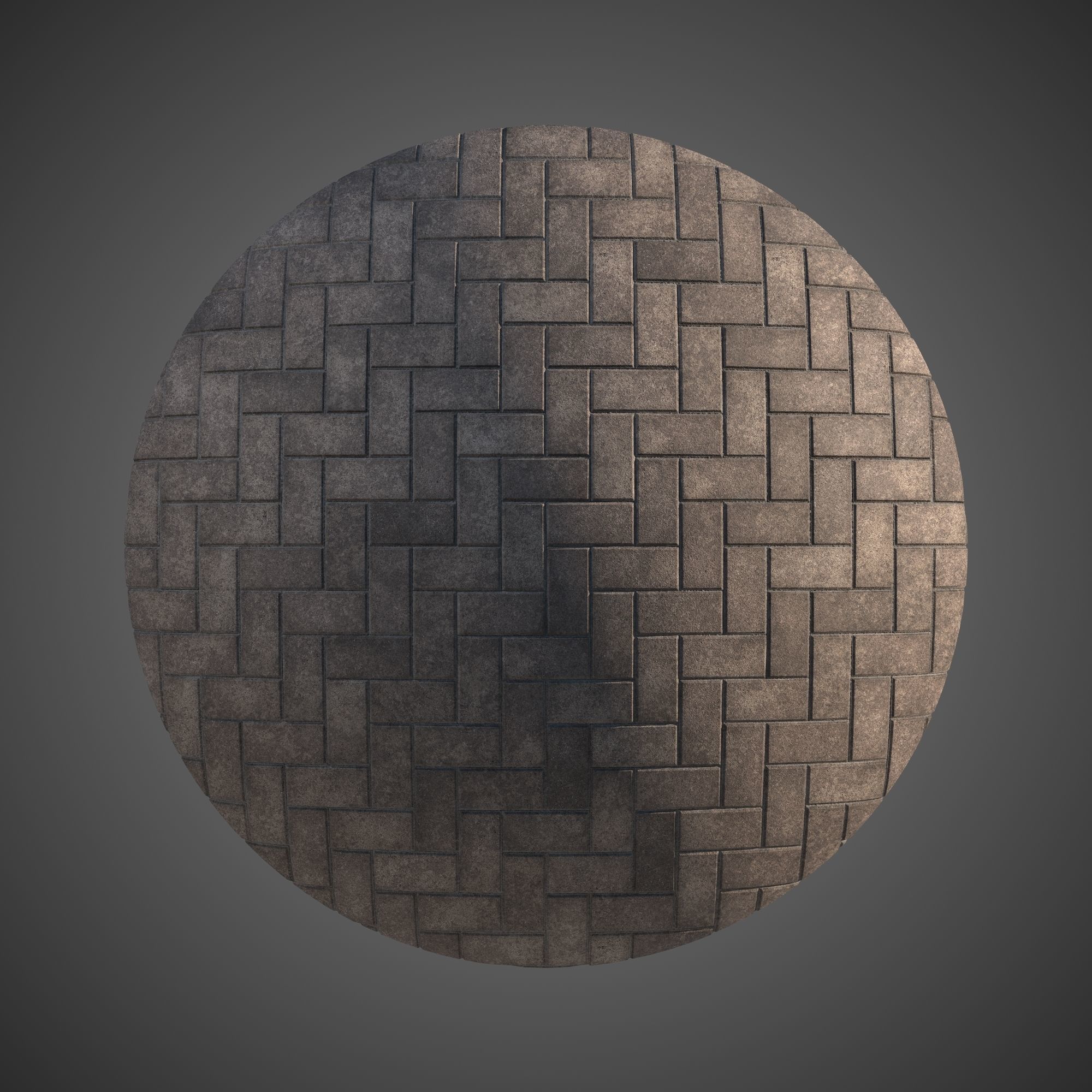 Large Area Herringbone concrete paving 02 - 15 Variations Texture_6