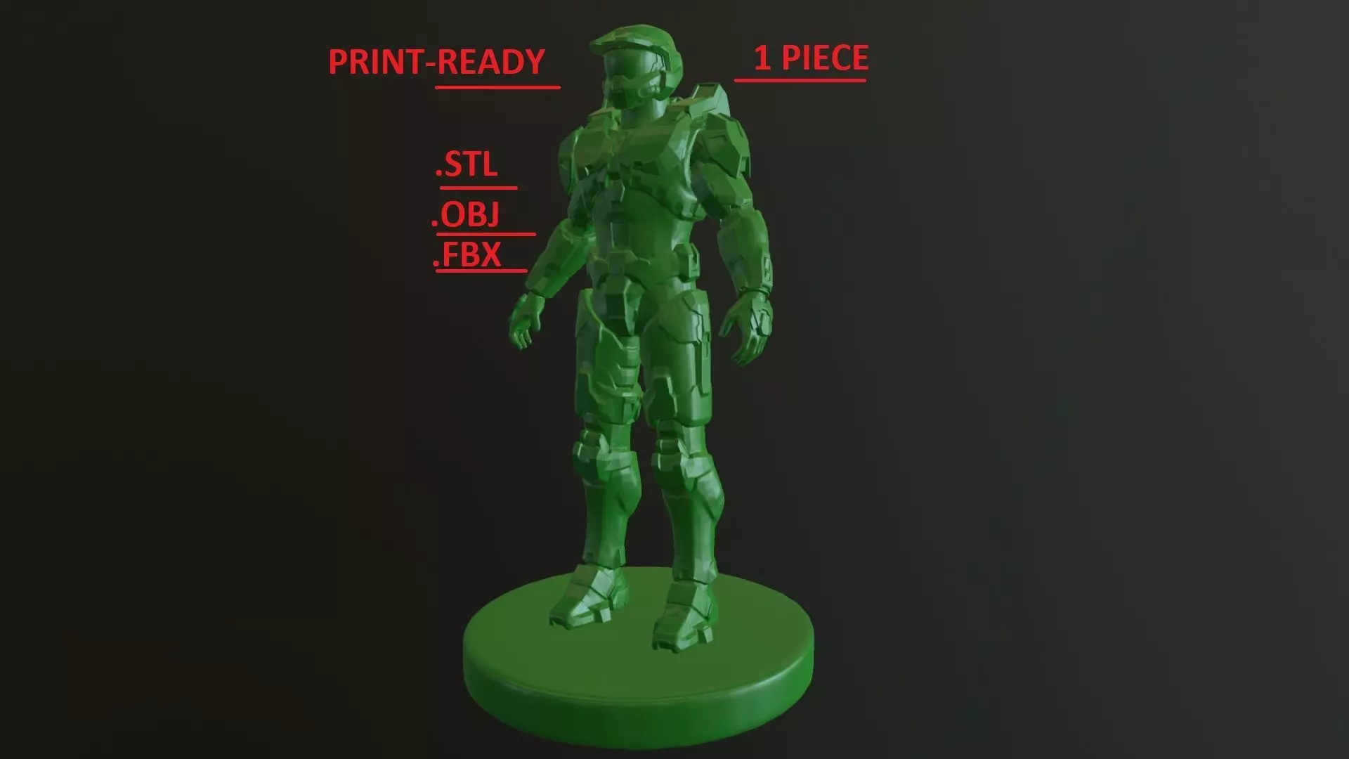 HALO MASTER CHIEF SCULPTURE 3D model