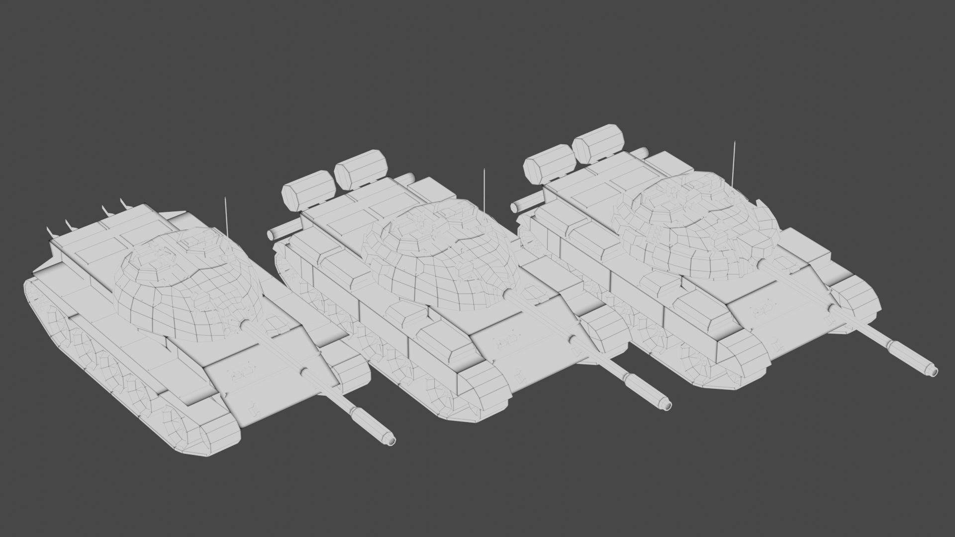 T-55A Soviet Tank Low-poly 3D model_27