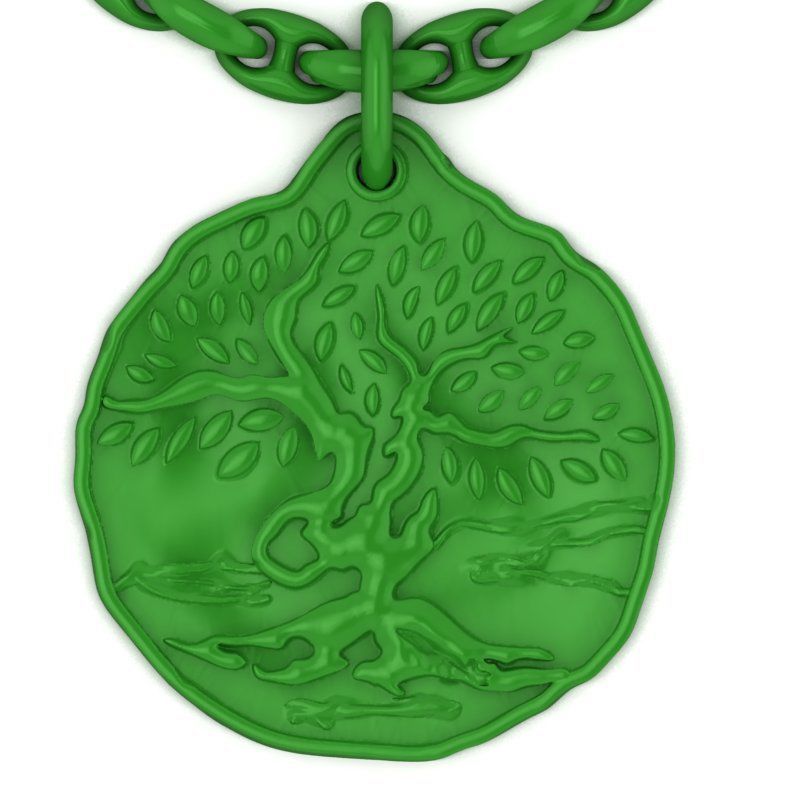 pendant Tree of Life 3D print model_5