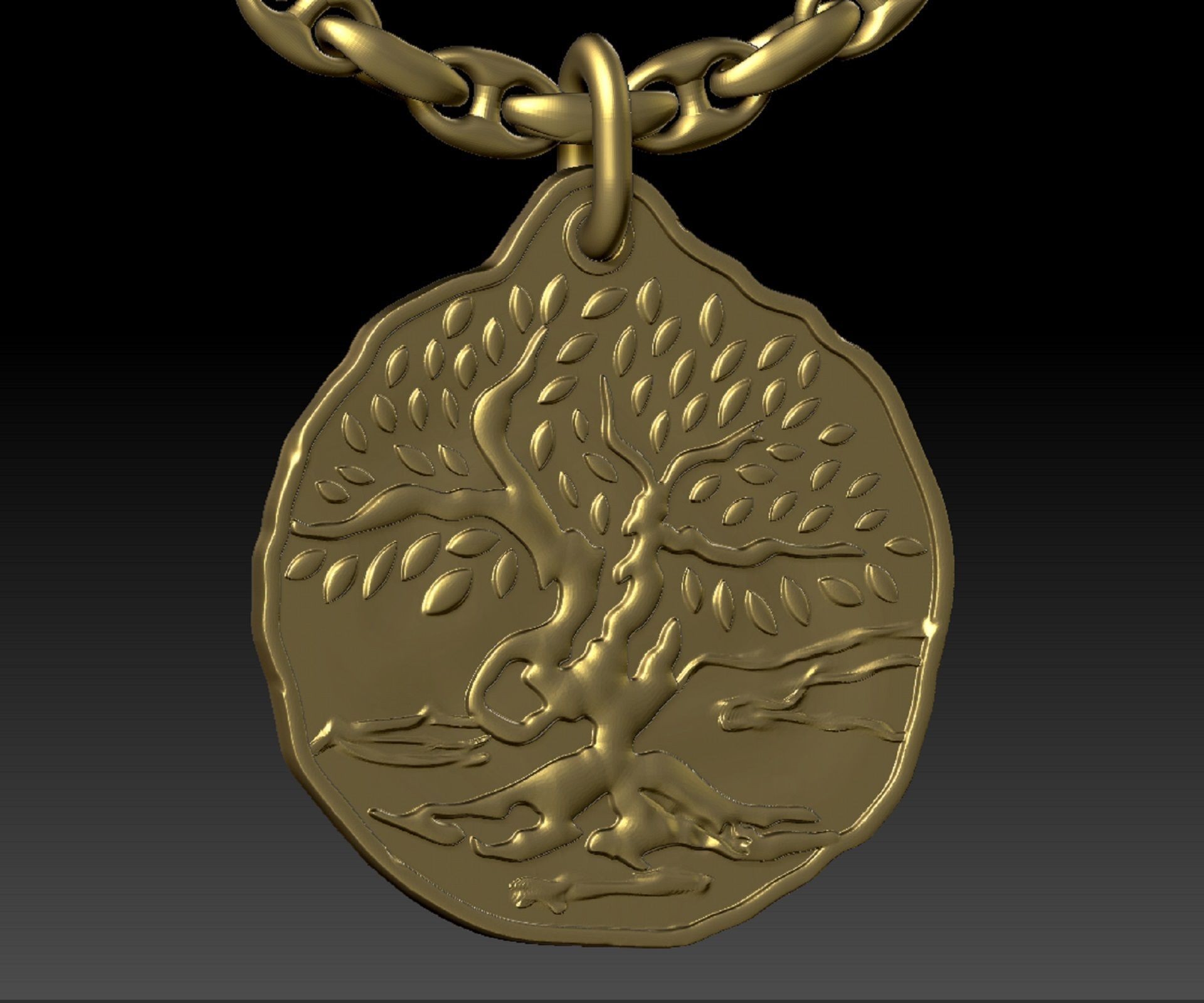 pendant Tree of Life 3D print model_1