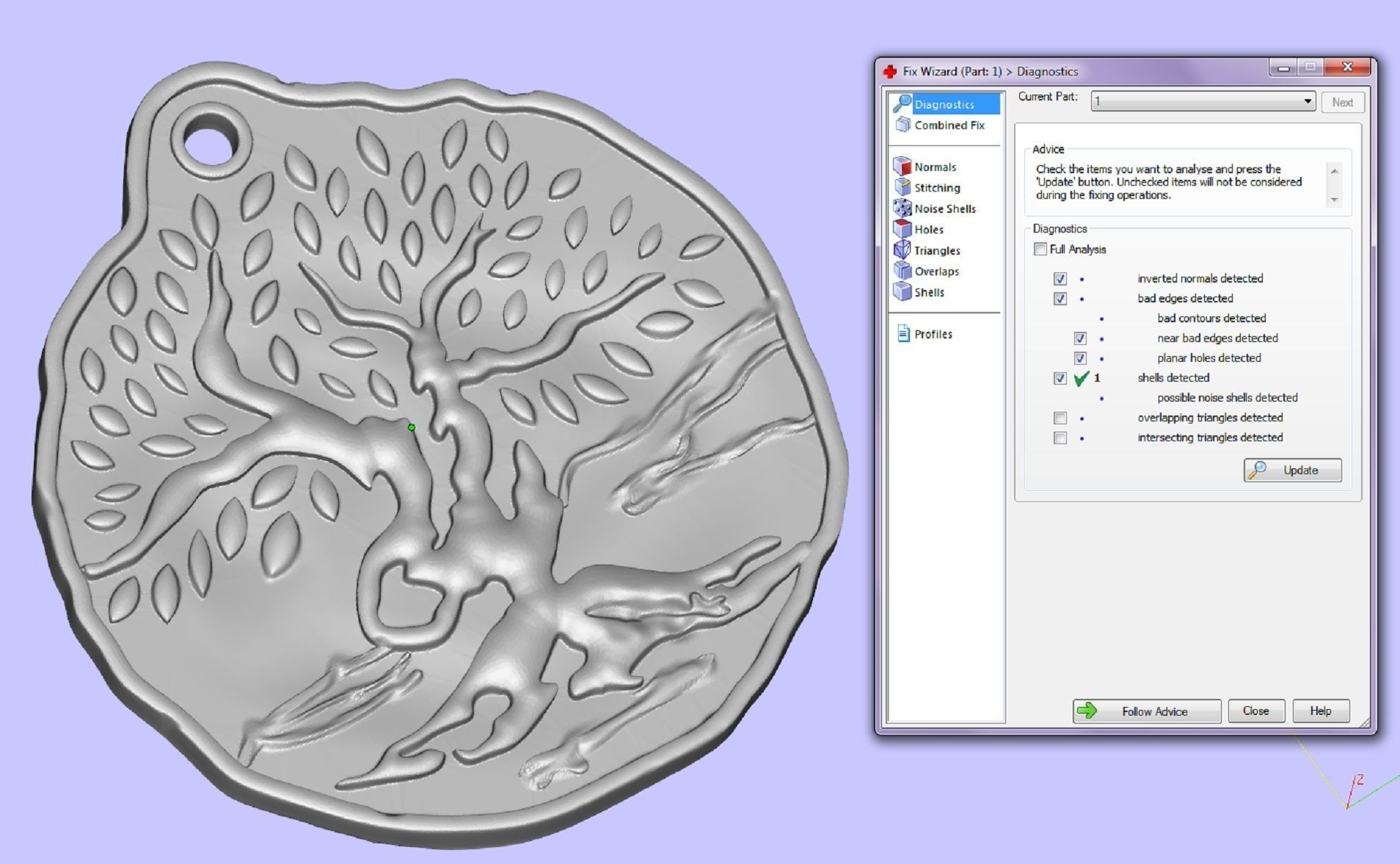 pendant Tree of Life 3D print model_7