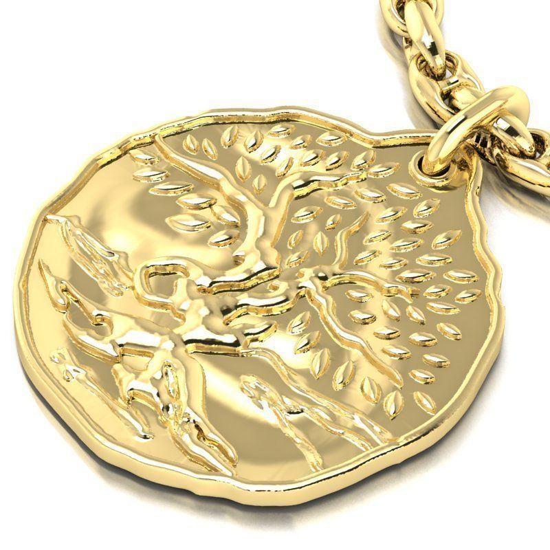 pendant Tree of Life 3D print model_4