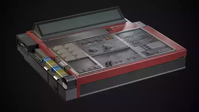 Cyberpunk Decoding device Low-poly 3D model