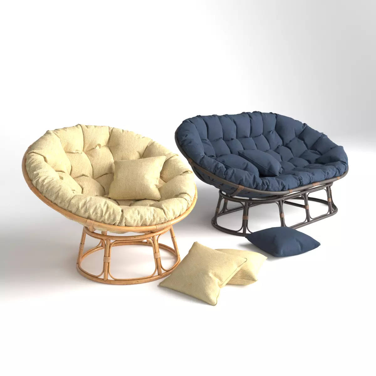 Modern Sofa and Armchair set Free 3D model