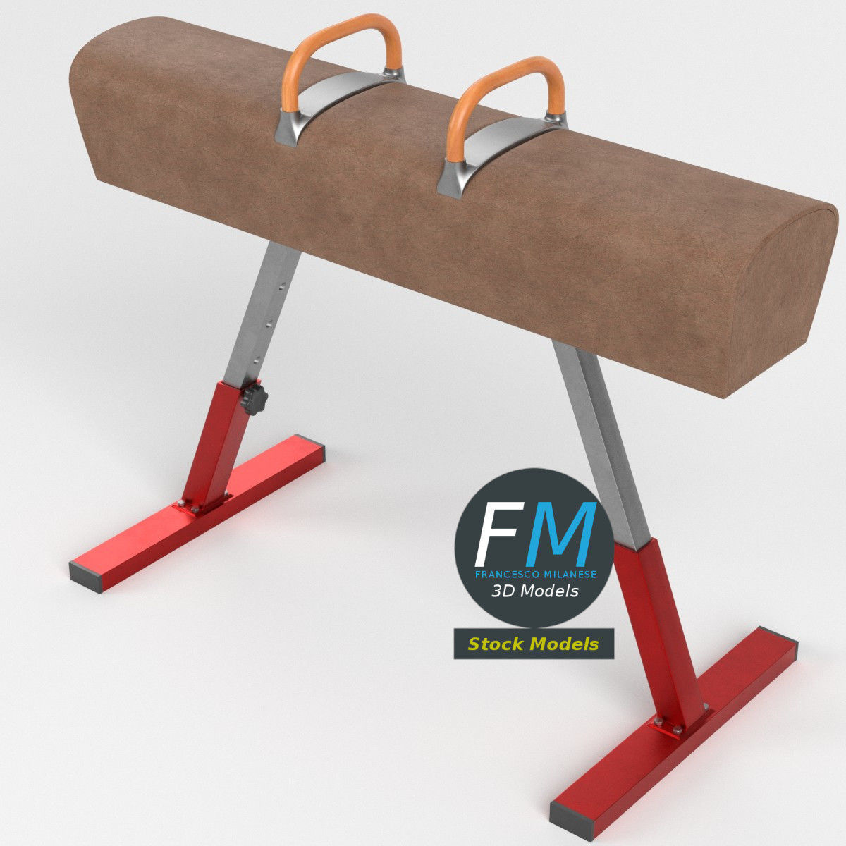 Pommel horse 3D model_2
