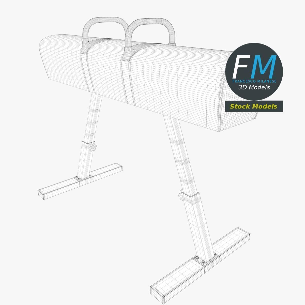 Pommel horse 3D model_7