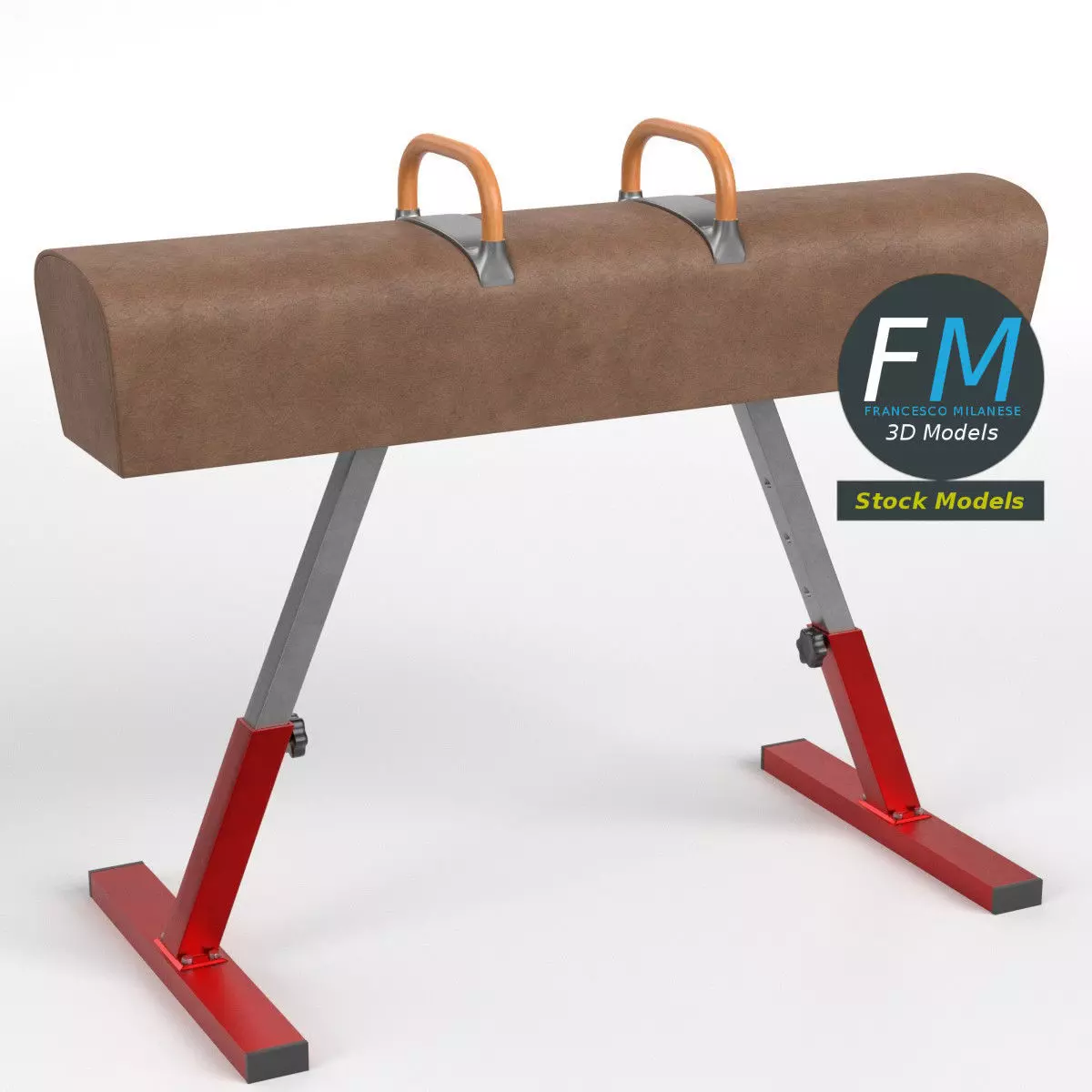 Pommel horse 3D model_0