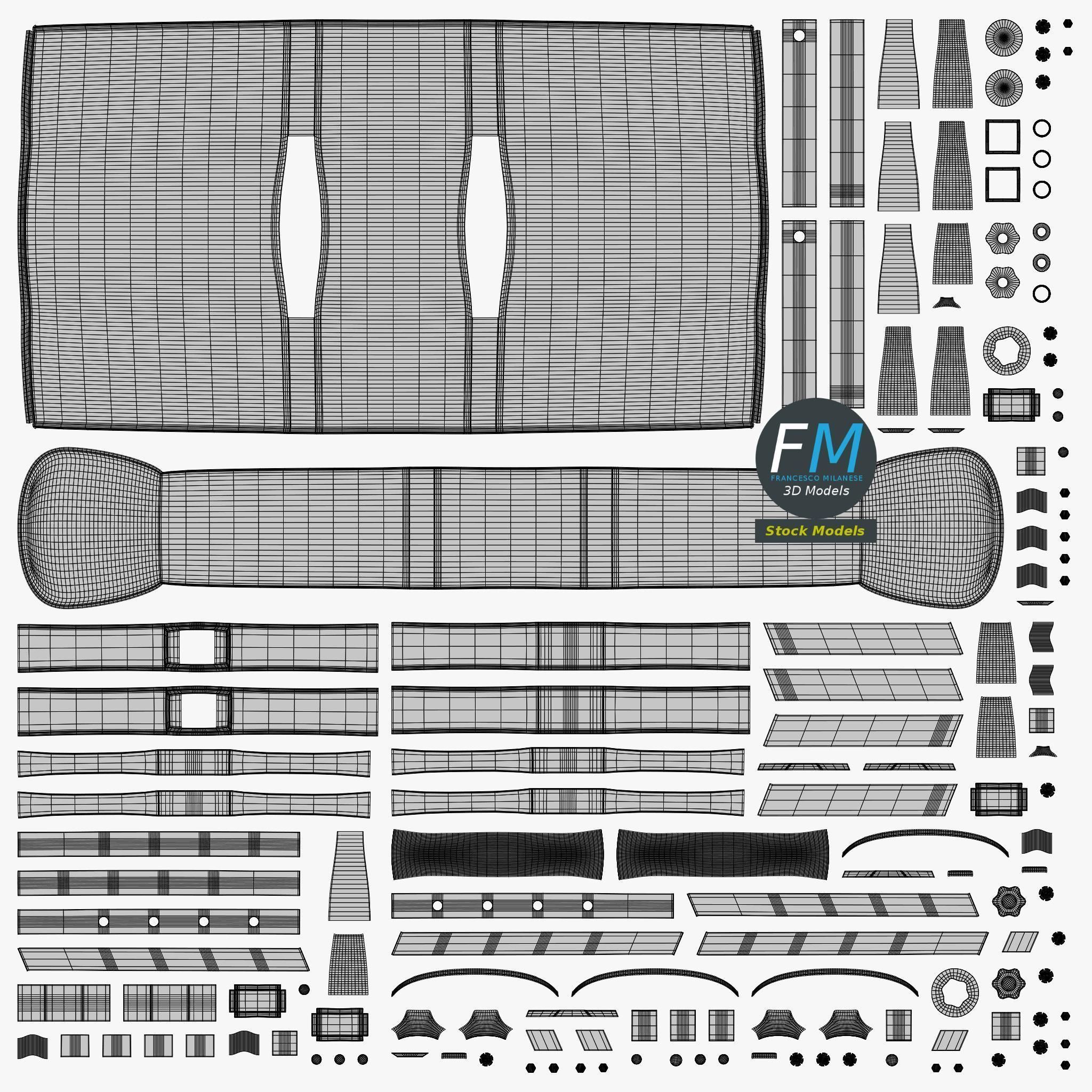 Pommel horse 3D model_11