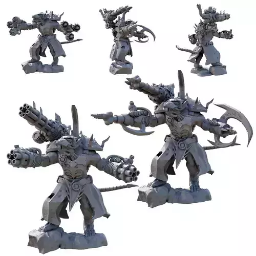 Ratkin Siege Ogres With Varied Weapons 3D print model
