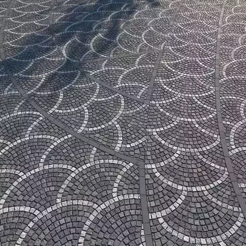 8K Large Area Cobblestone 02 - 3 Variatons Texture