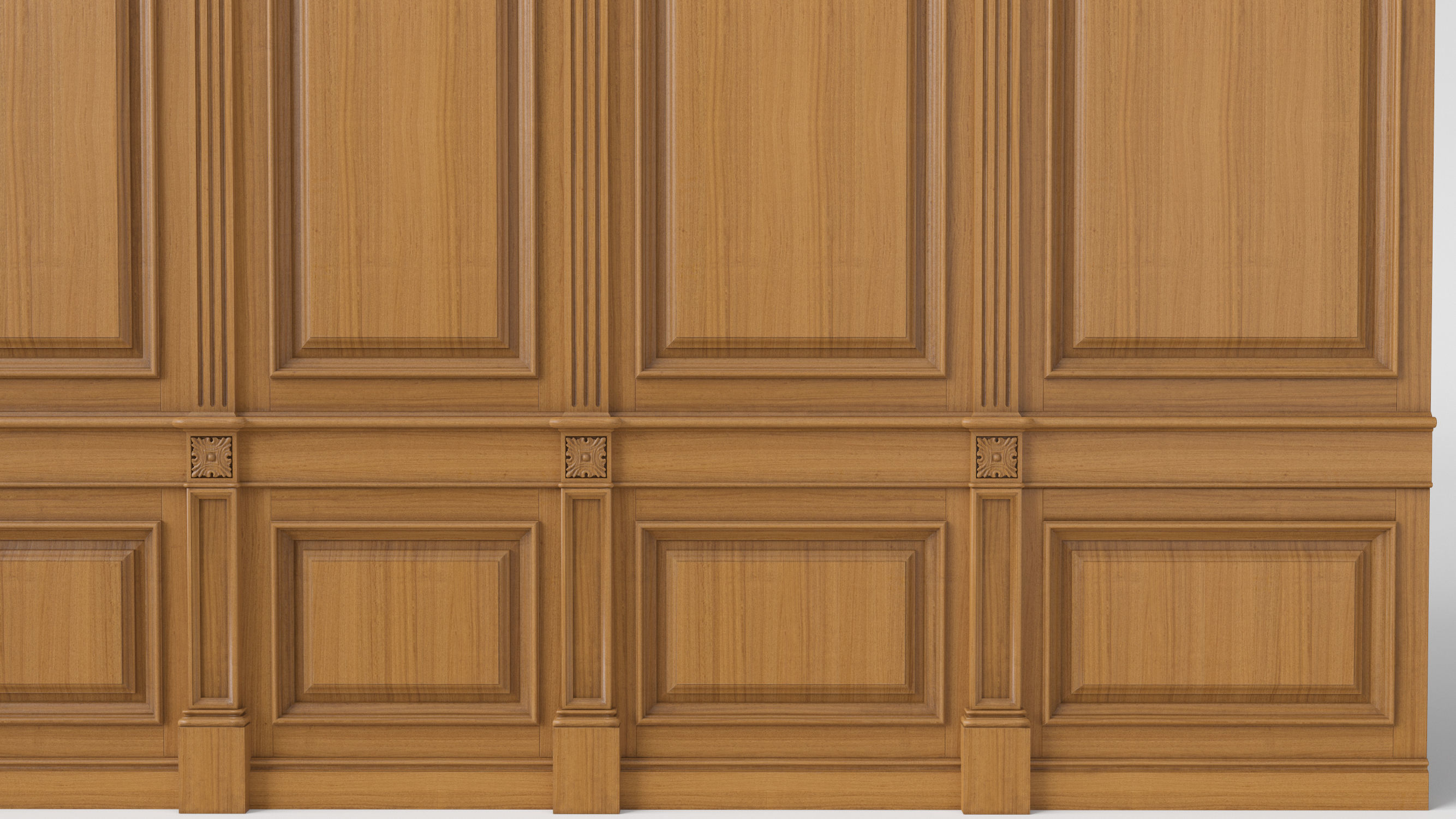Wooden panel 02 03 3D model_1