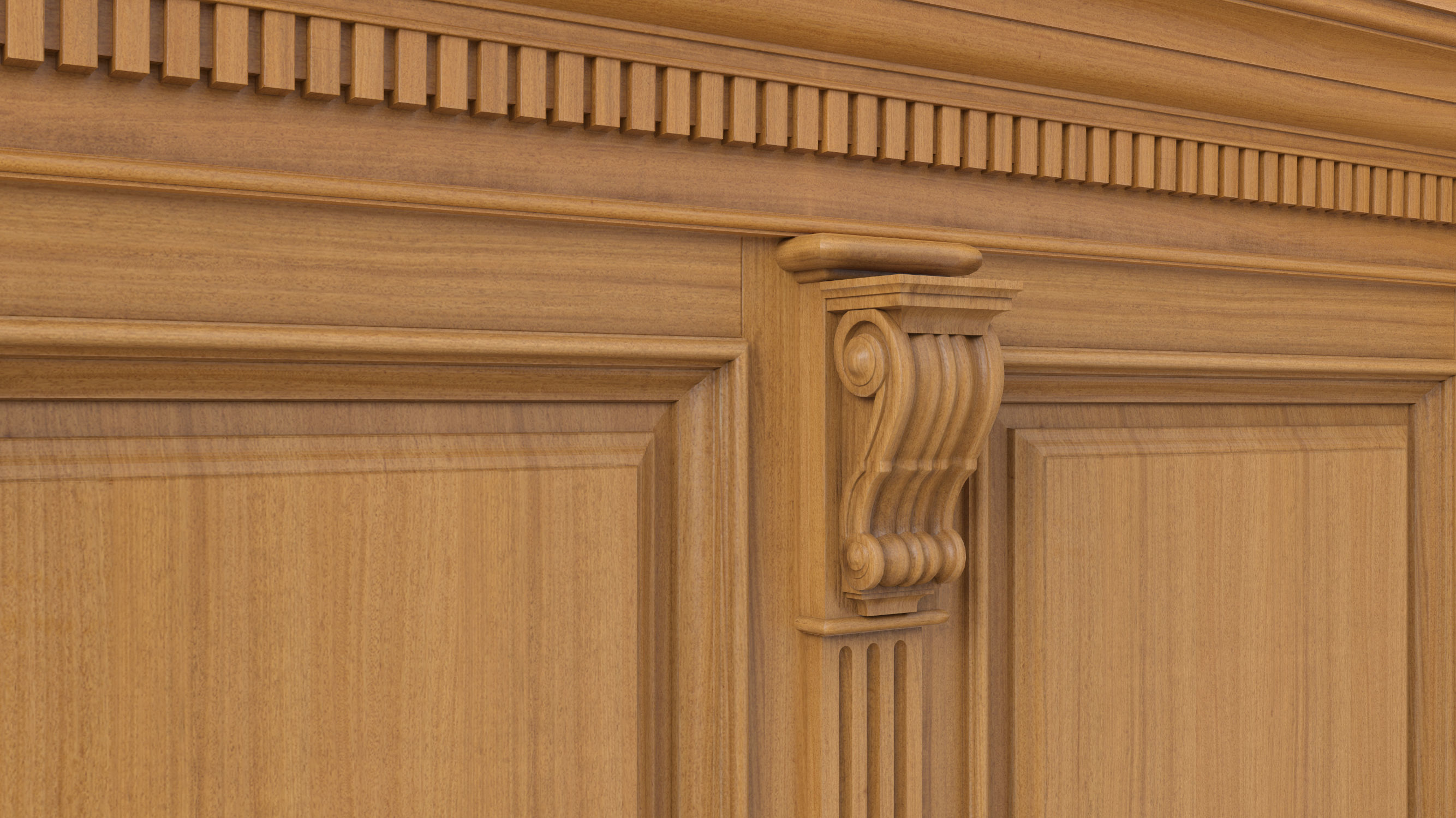 Wooden panel 02 03 3D model_10