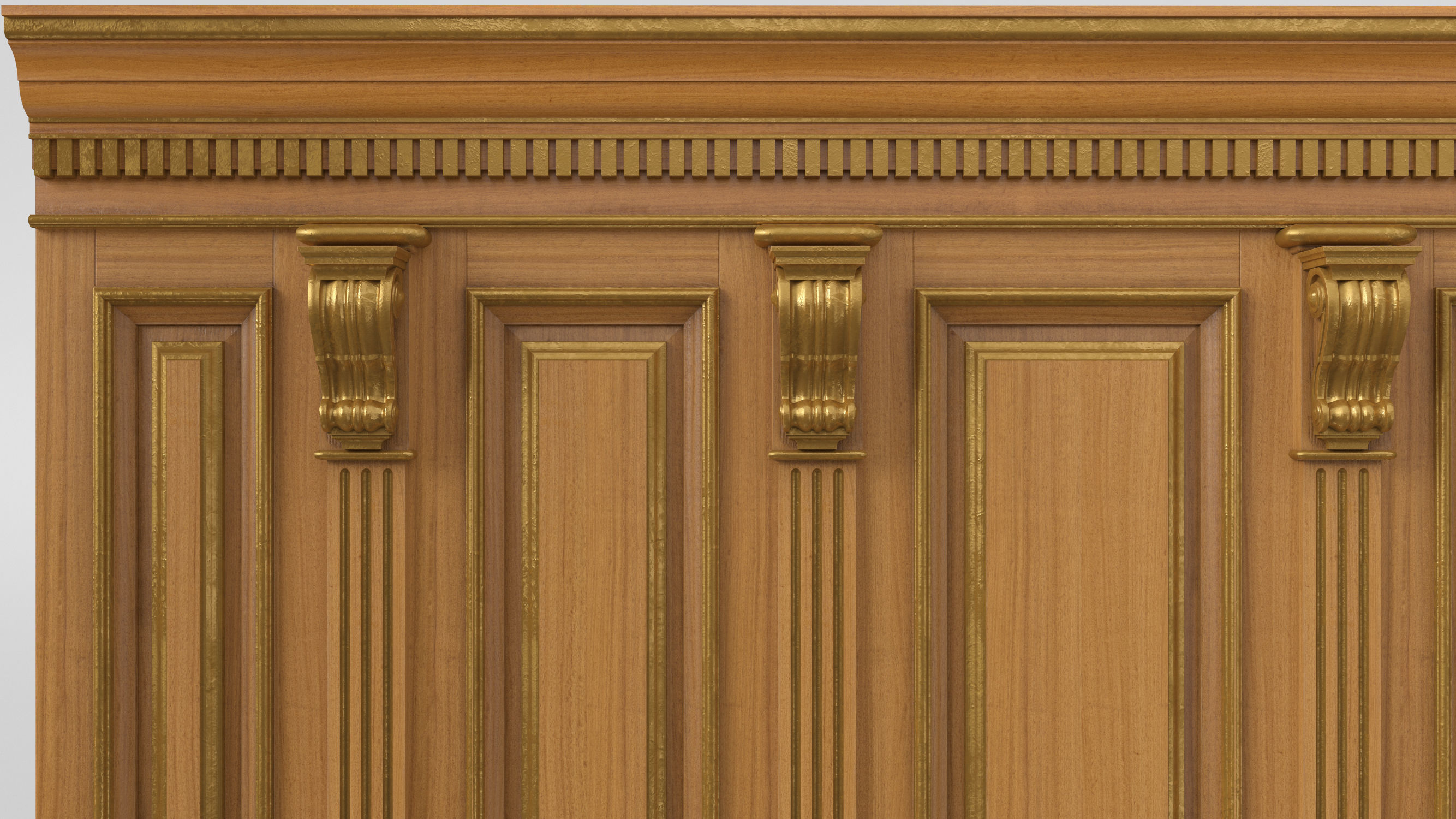 Wooden panel 02 03 3D model_16