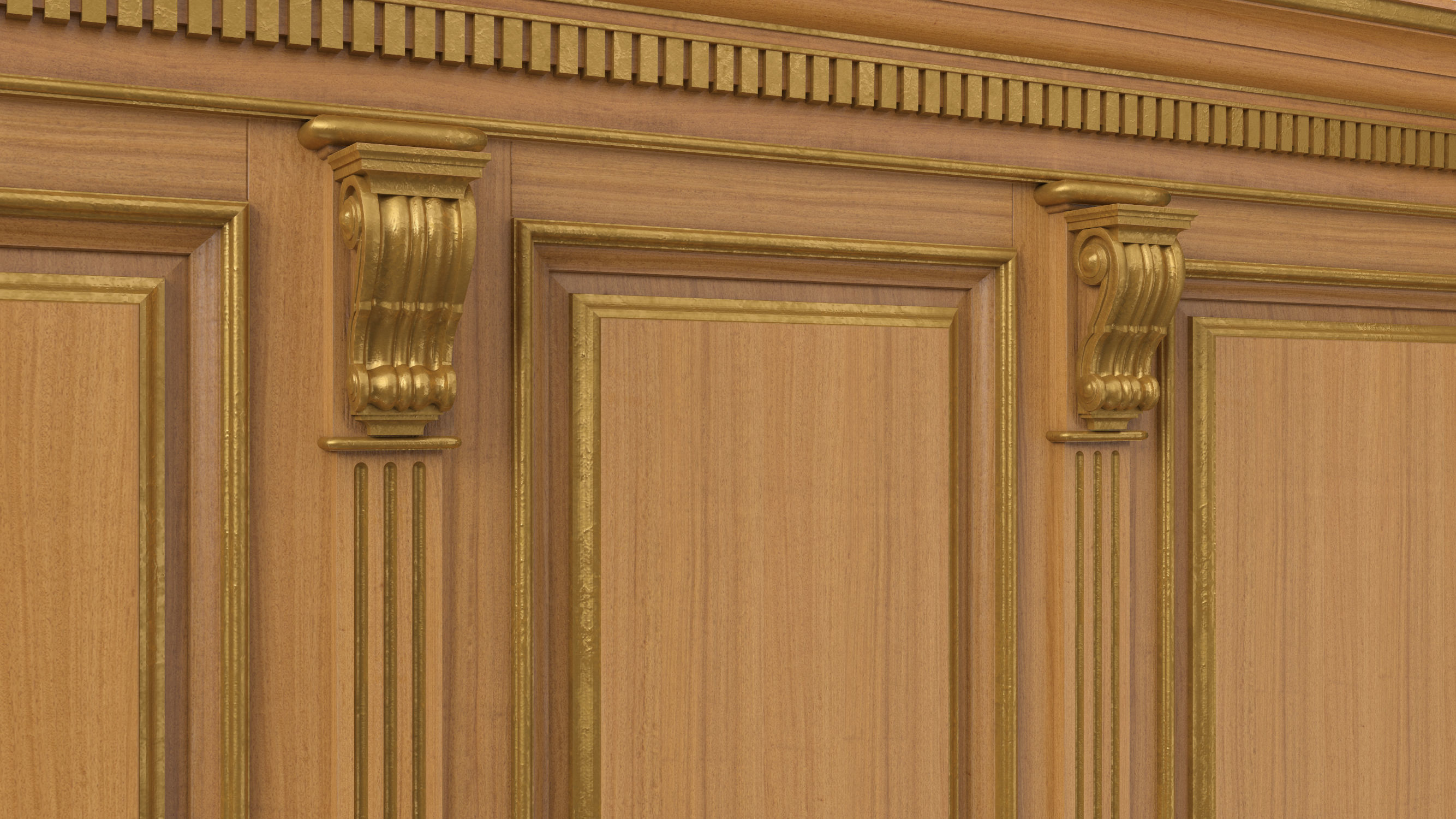 Wooden panel 02 03 3D model_15
