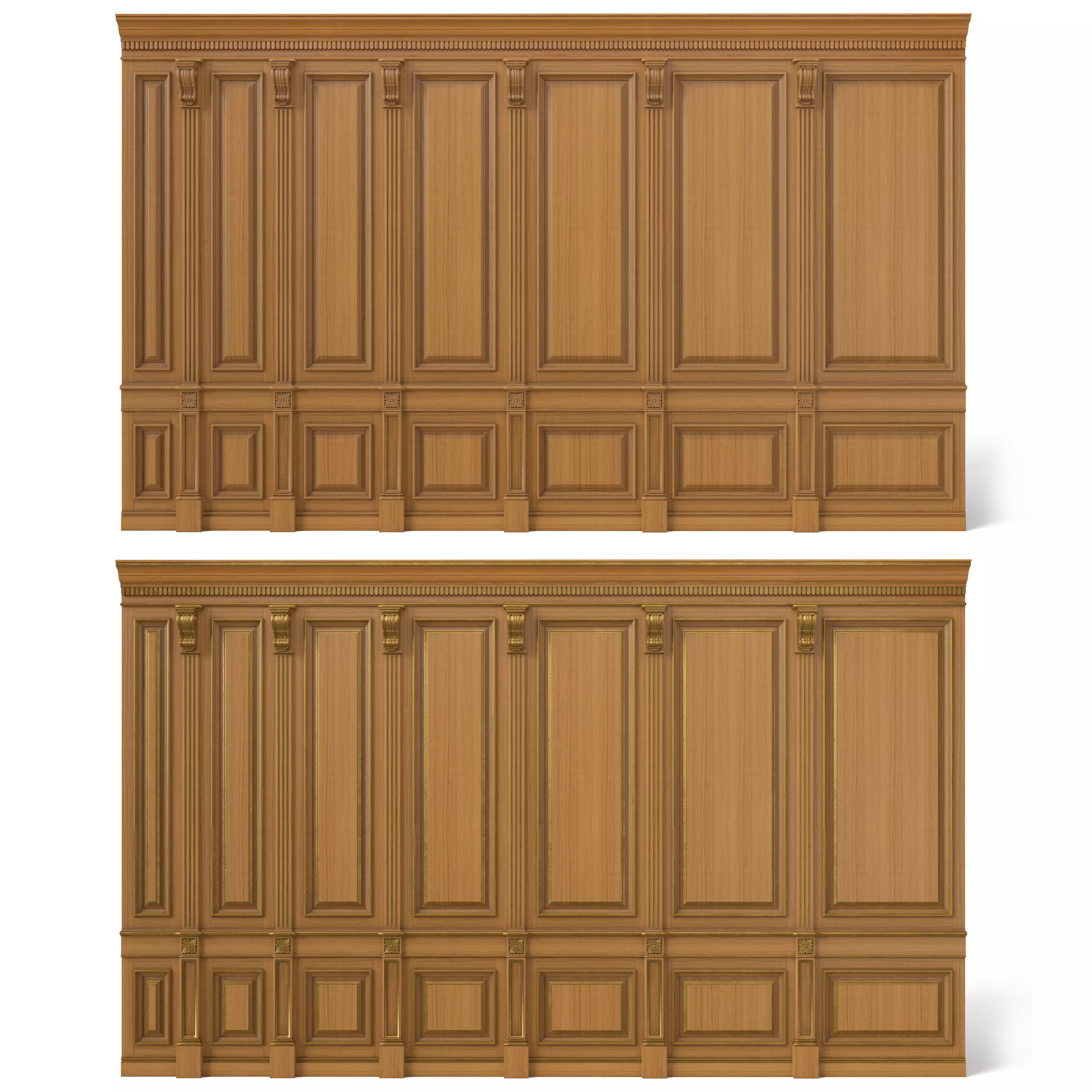 Wooden panel 02 03 3D model_0