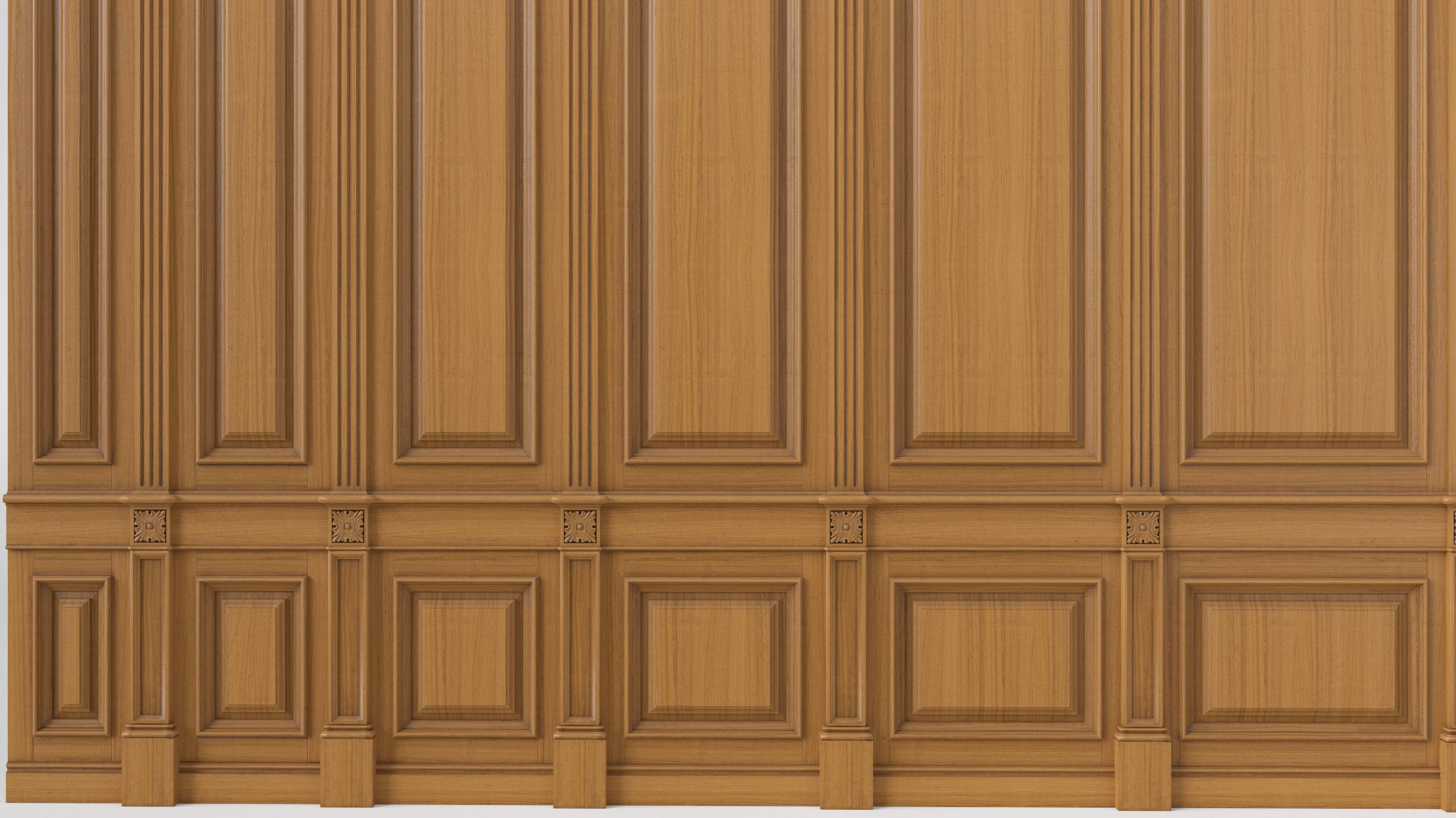 Wooden panel 02 03 3D model_2