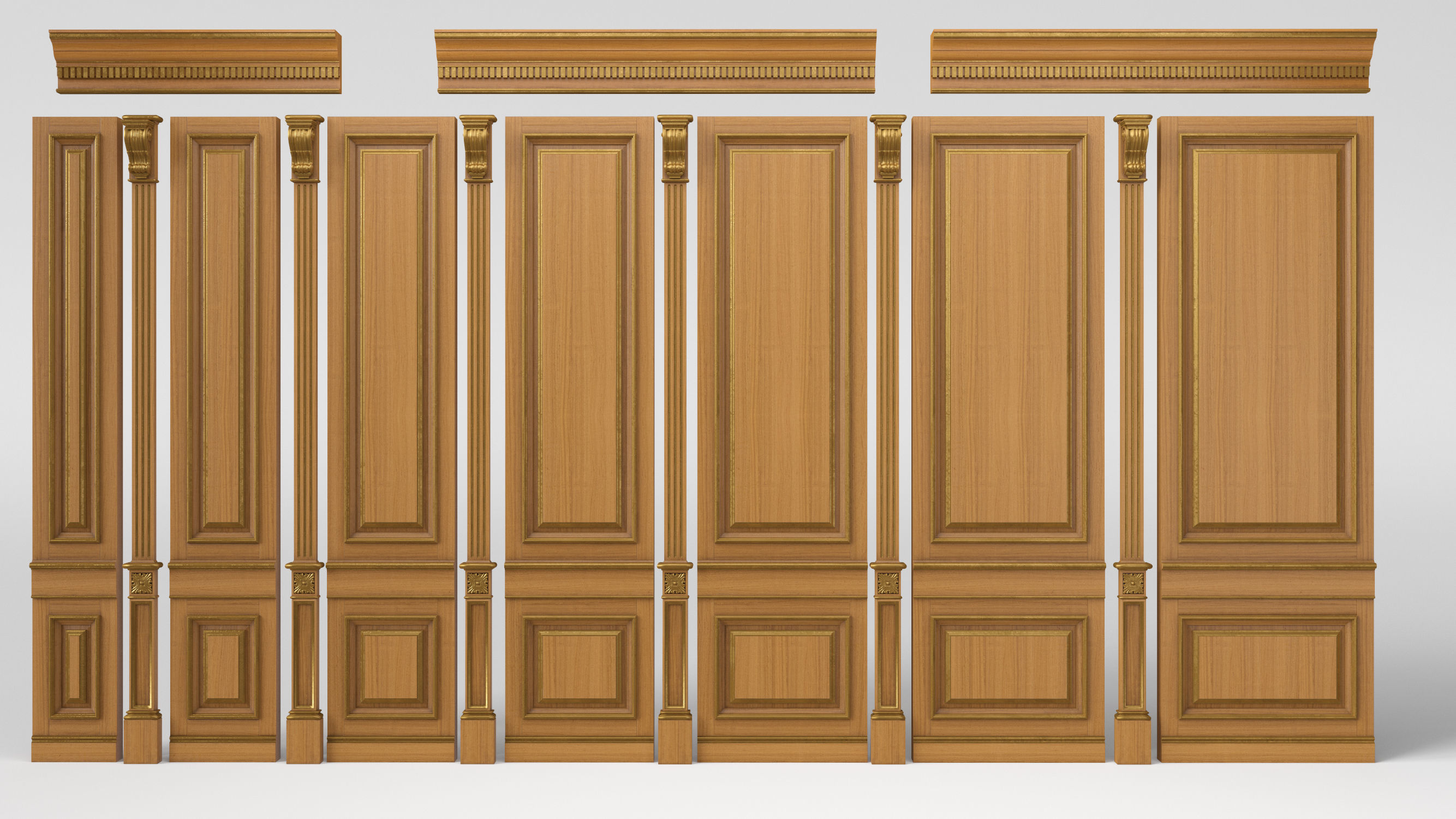 Wooden panel 02 03 3D model_17