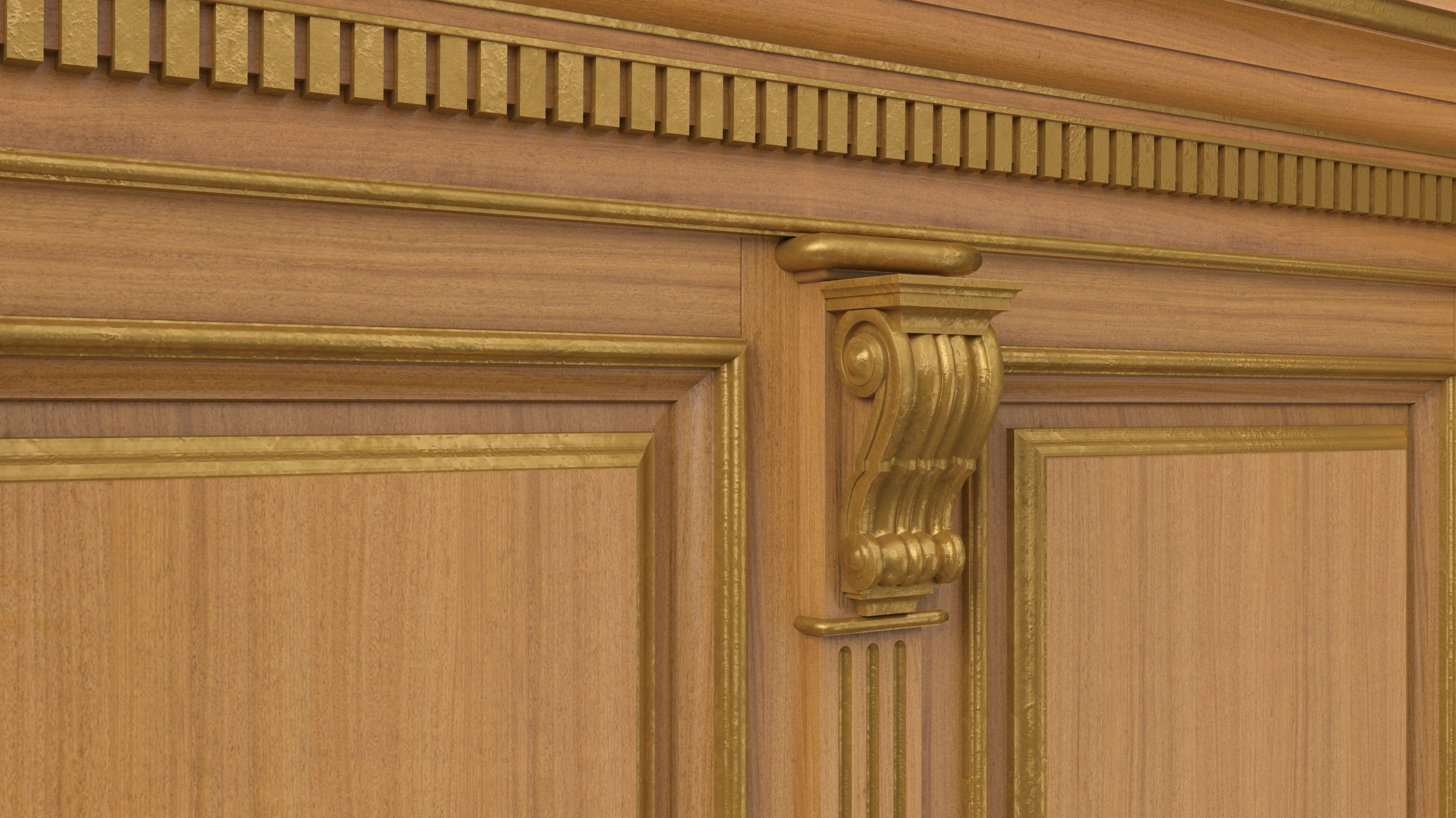 Wooden panel 02 03 3D model_20