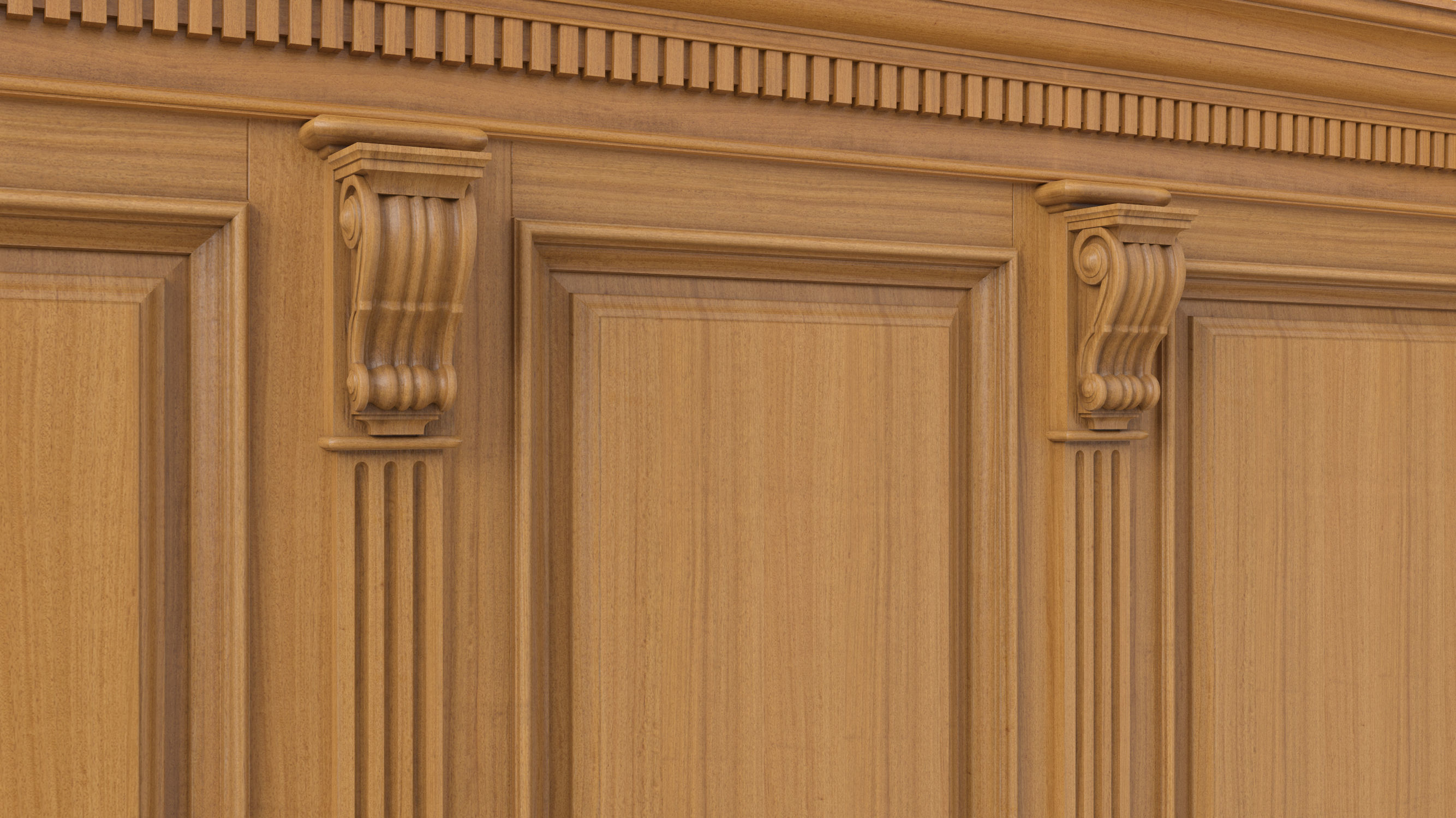 Wooden panel 02 03 3D model_5