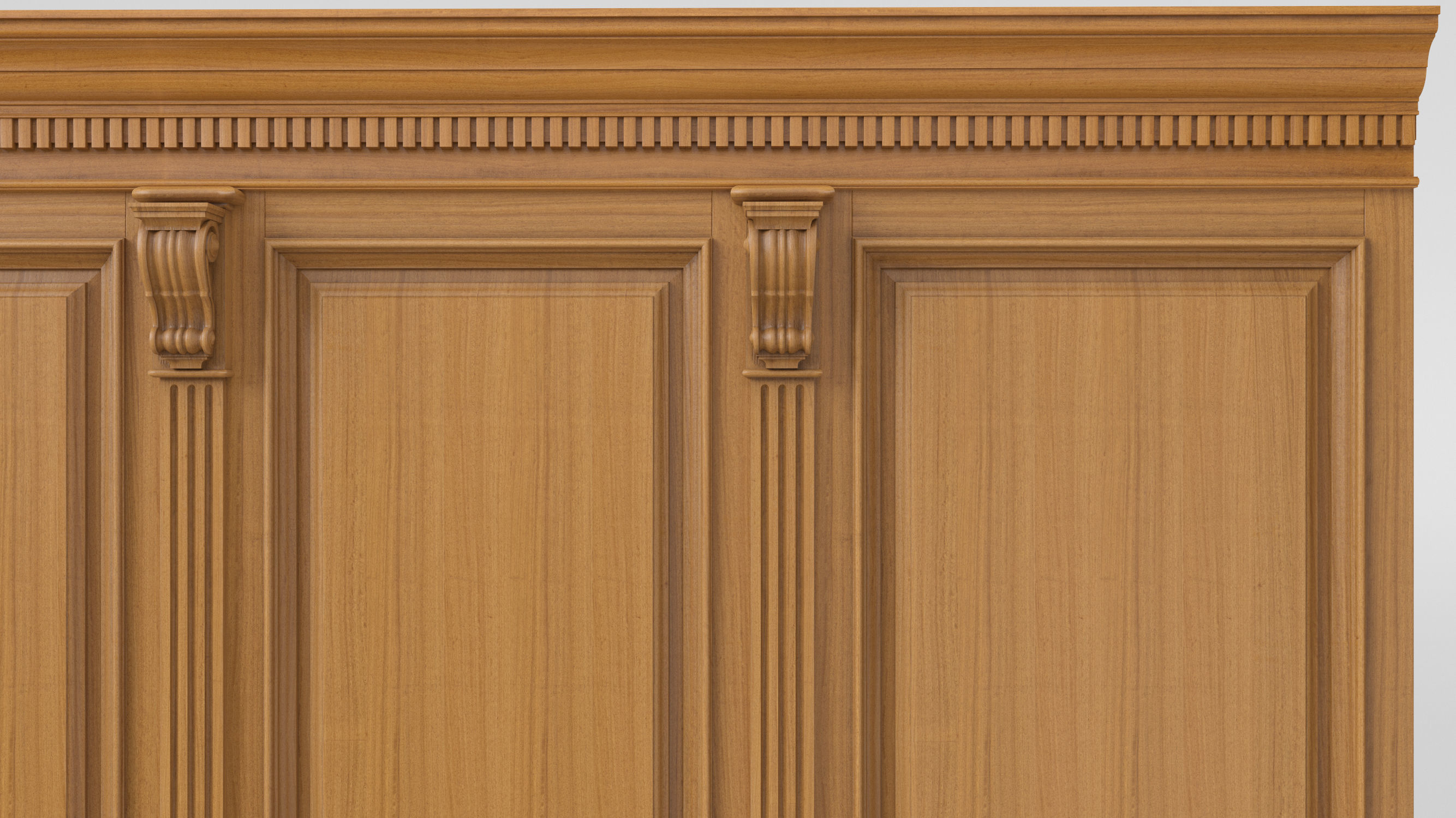 Wooden panel 02 03 3D model_3