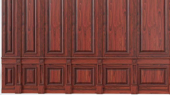 Wooden panel 02 04  3D model 3