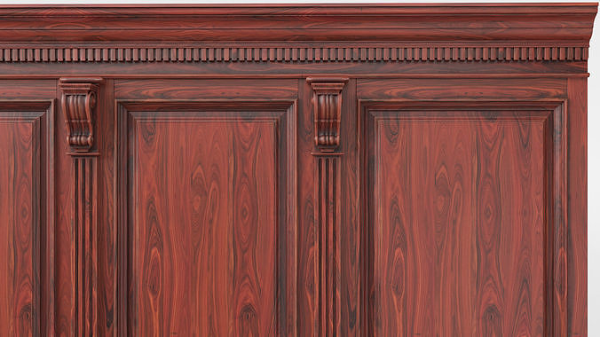 Wooden panel 02 04  3D model 4