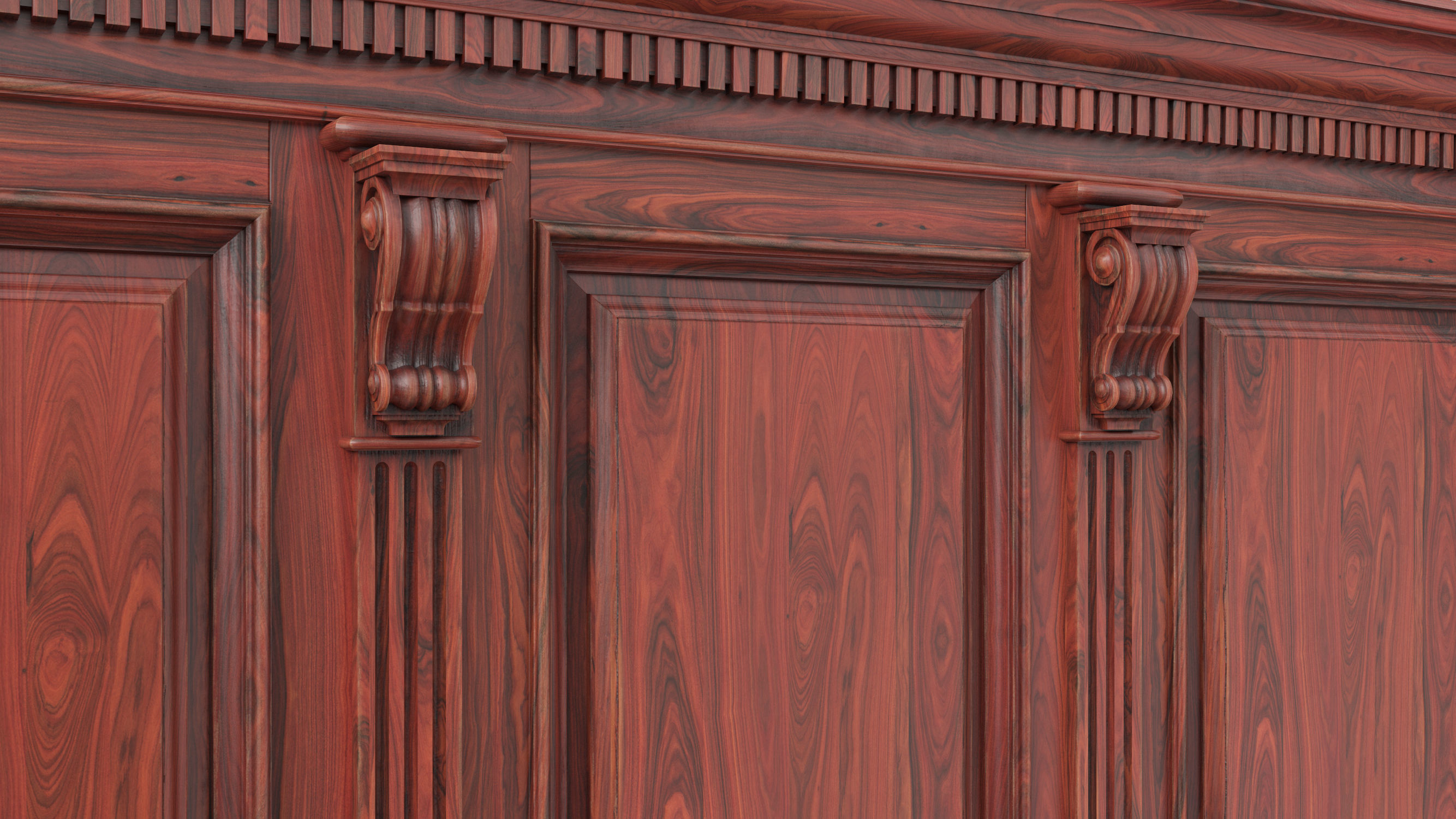 Wooden panel 02 04  3D model_5