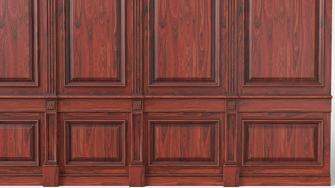 Wooden panel 02 04  3D model 2