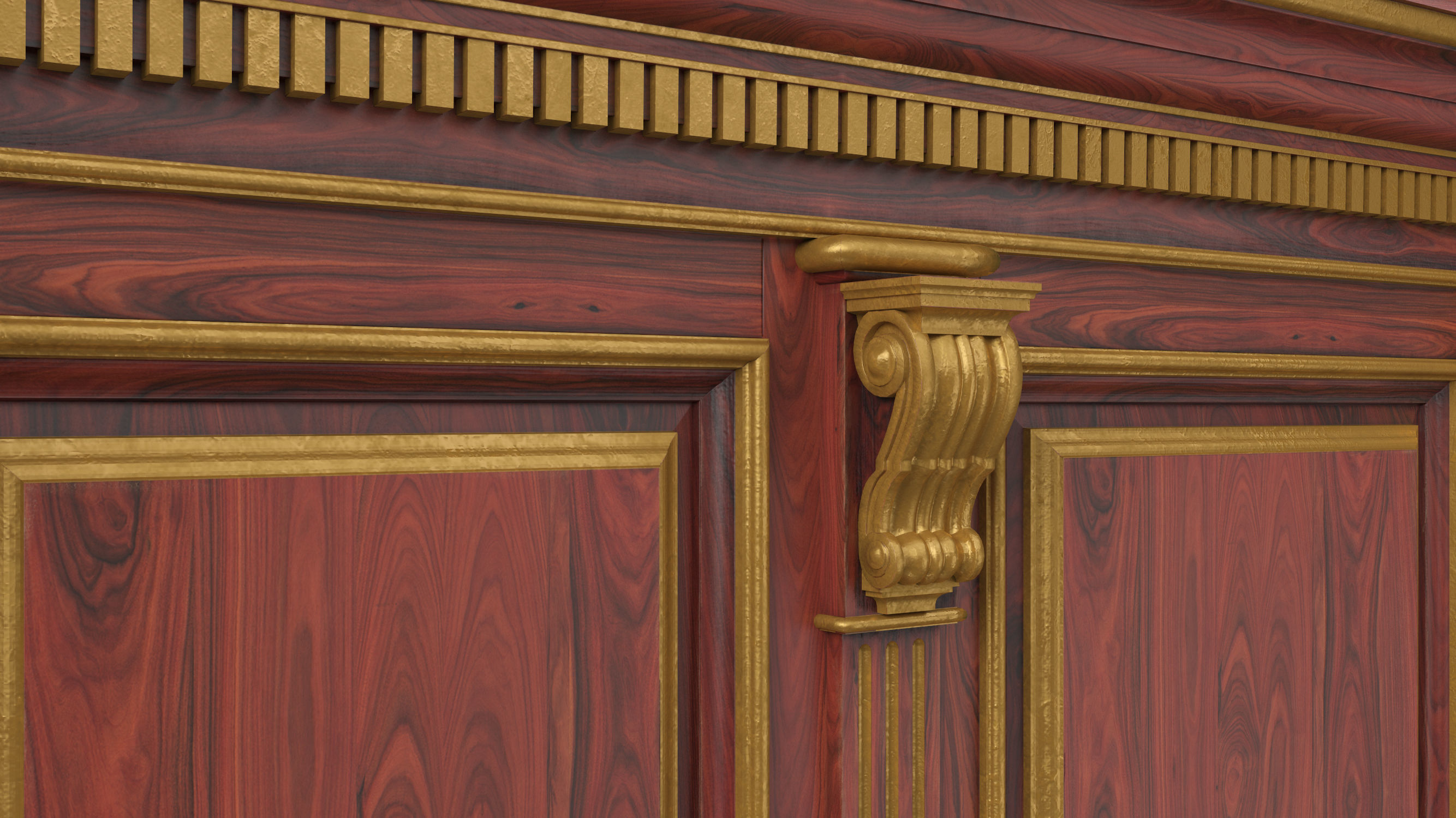 Wooden panel 02 04  3D model_20