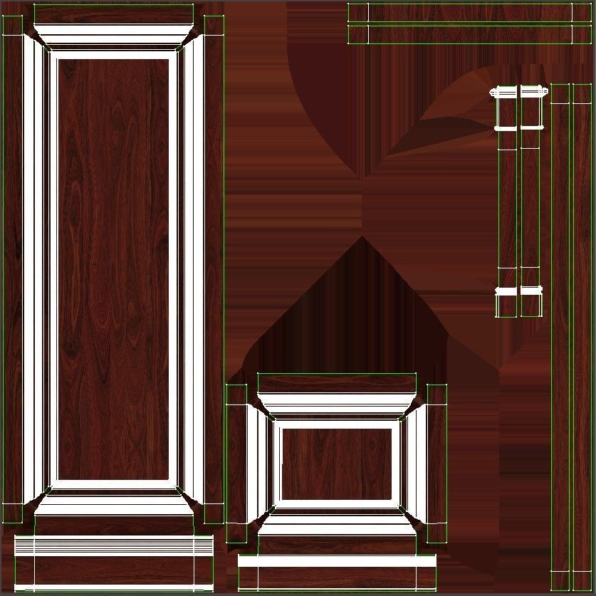 Wooden panel 02 04  3D model_41
