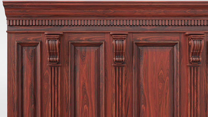 Wooden panel 02 04  3D model 7