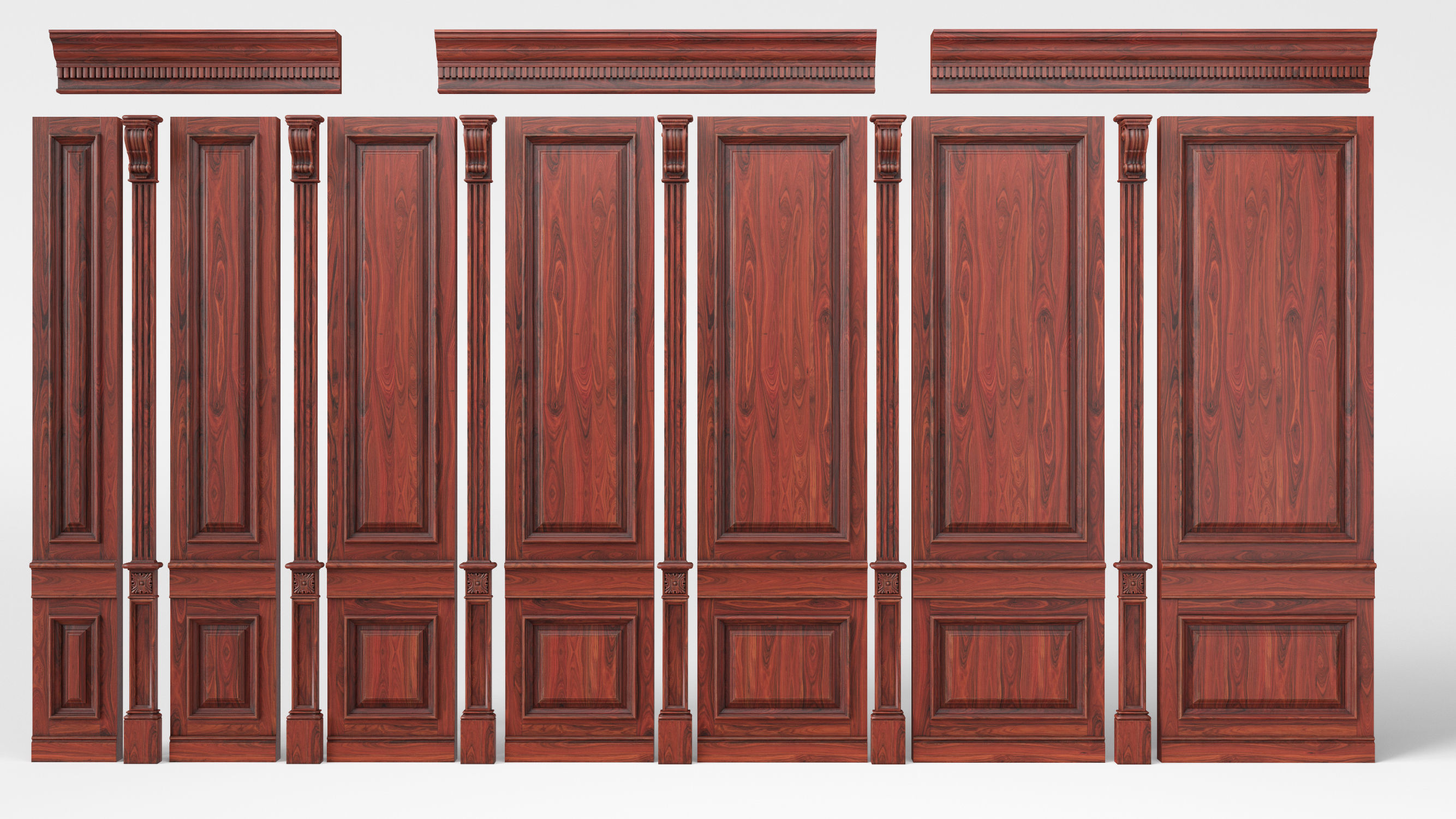 Wooden panel 02 04  3D model_7