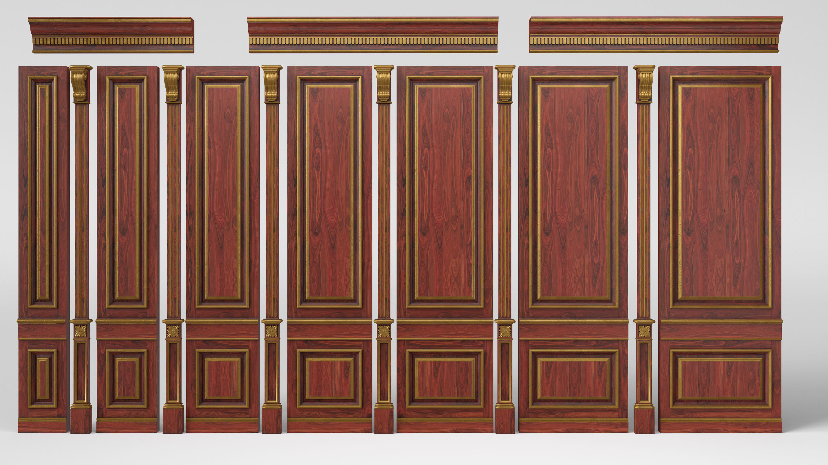 Wooden panel 02 04  3D model_17