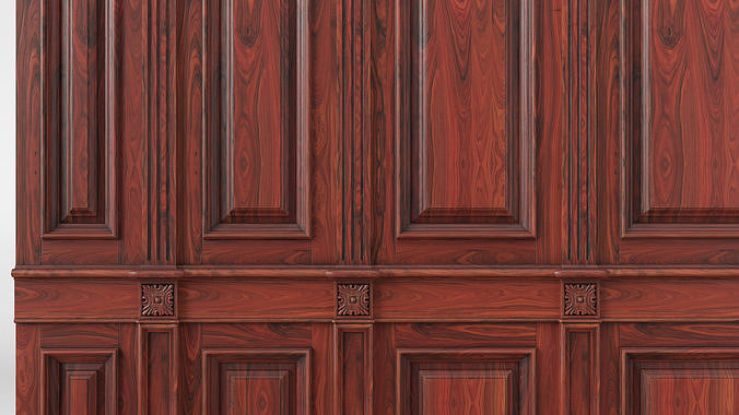 Wooden panel 02 04  3D model 5
