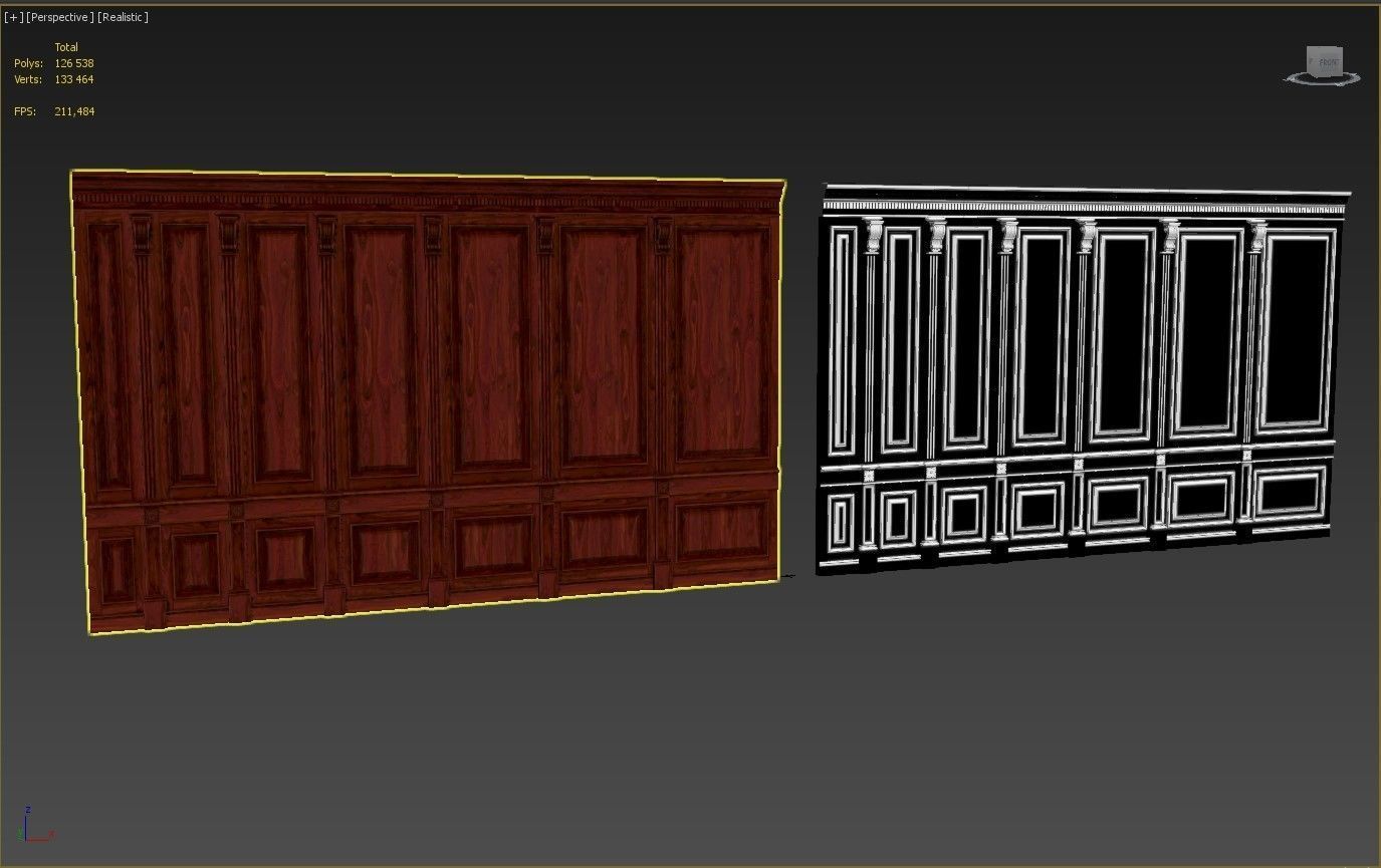 Wooden panel 02 04  3D model_21