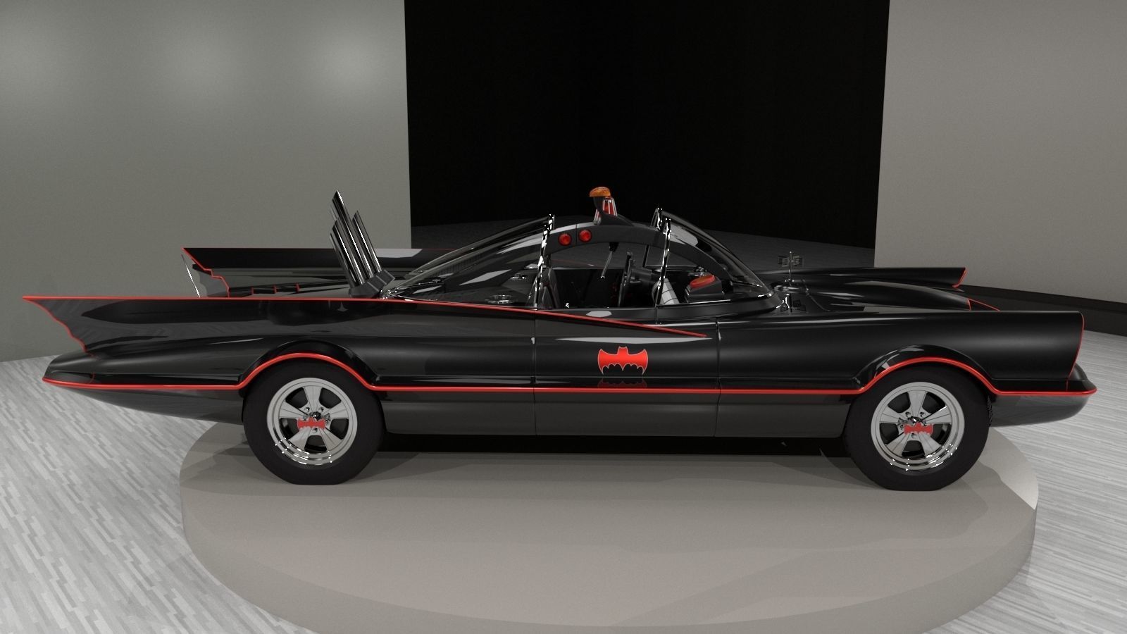 Batmobile TV series 1965 3D model_2