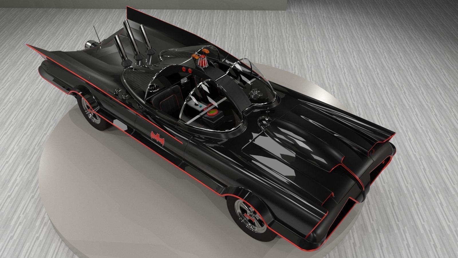 Batmobile TV series 1965 3D model_15