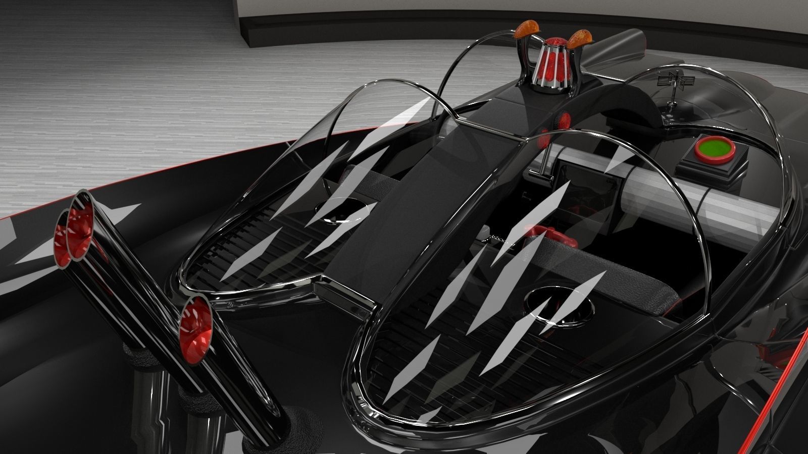 Batmobile TV series 1965 3D model_12