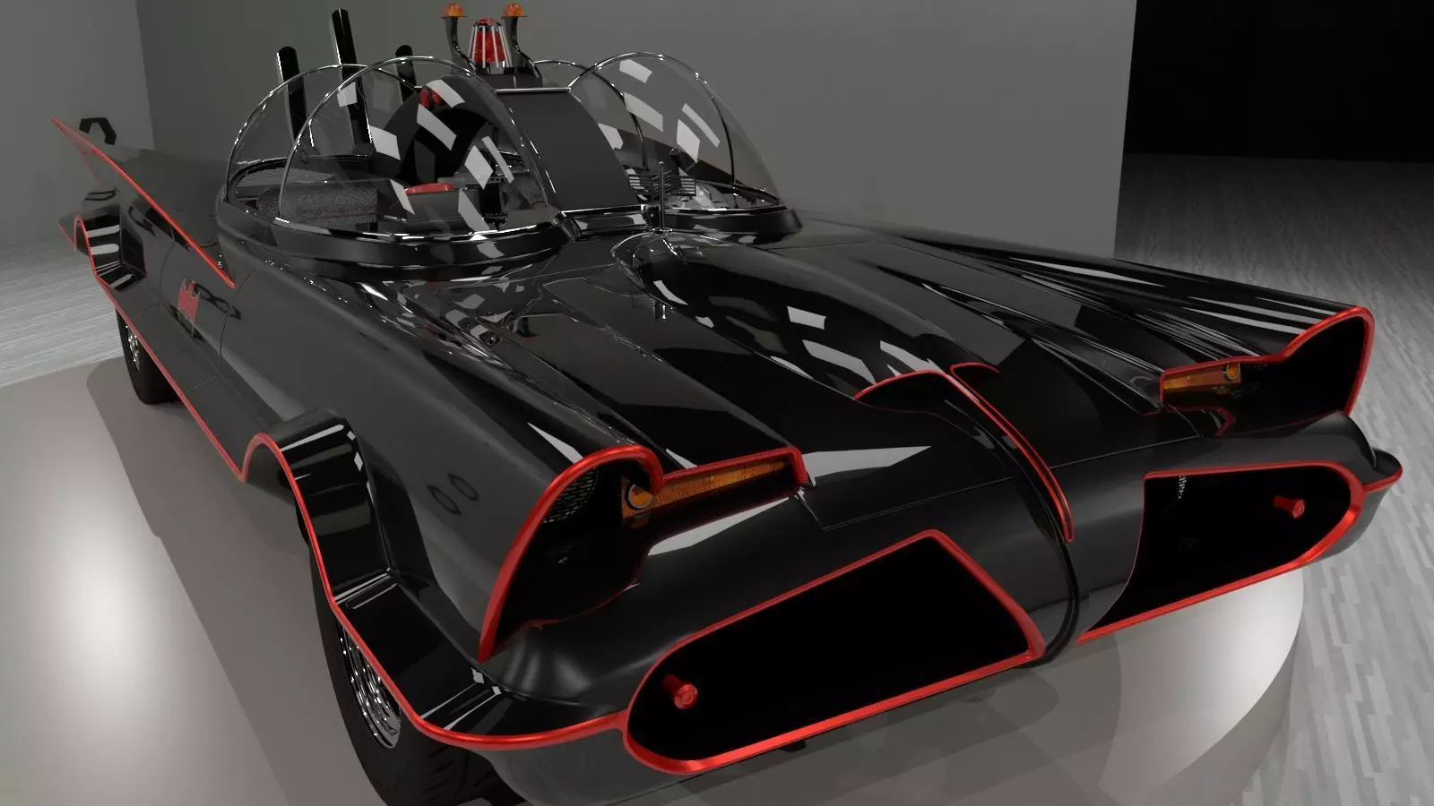 Batmobile TV series 1965 3D model_0