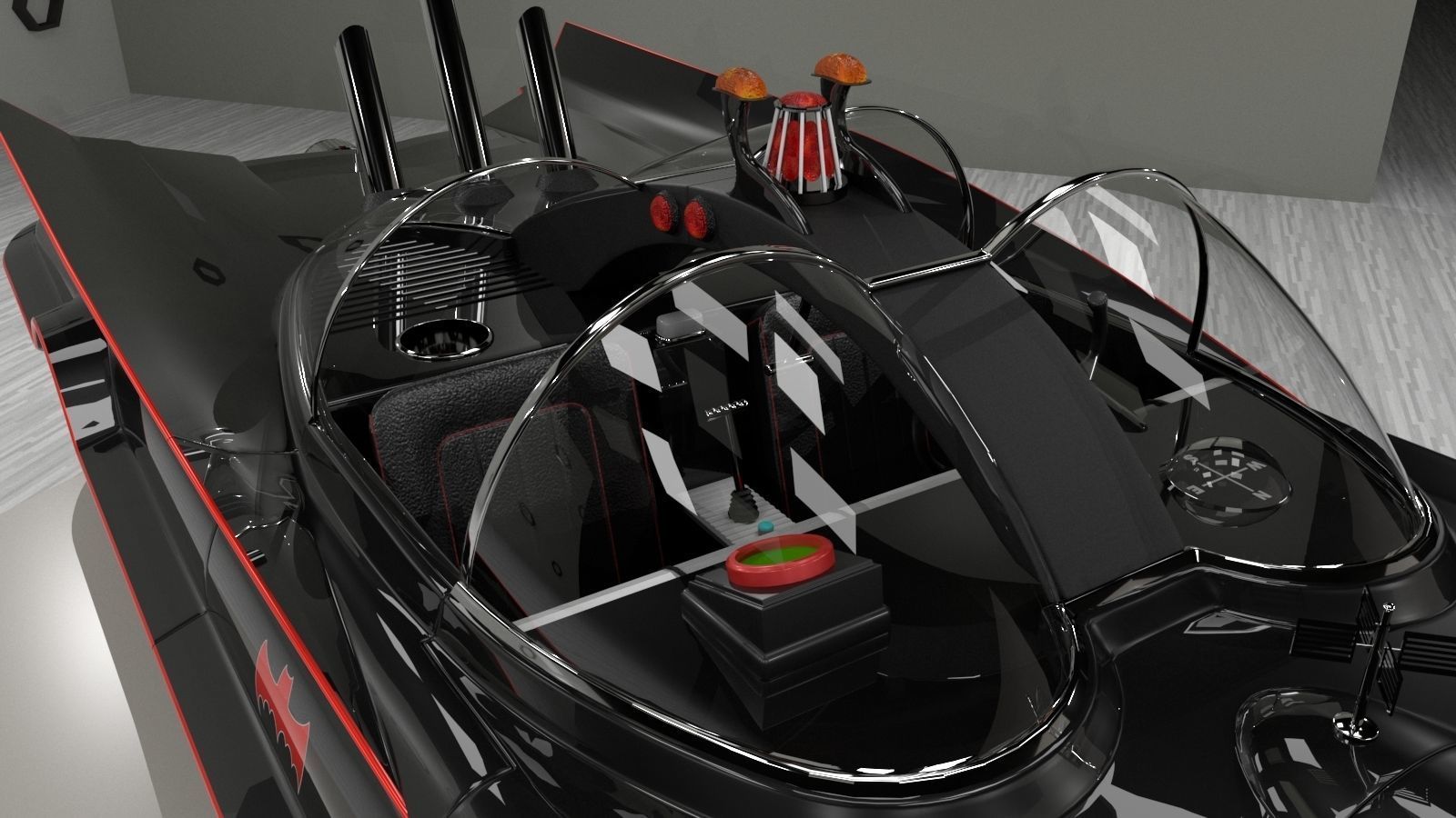 Batmobile TV series 1965 3D model_6