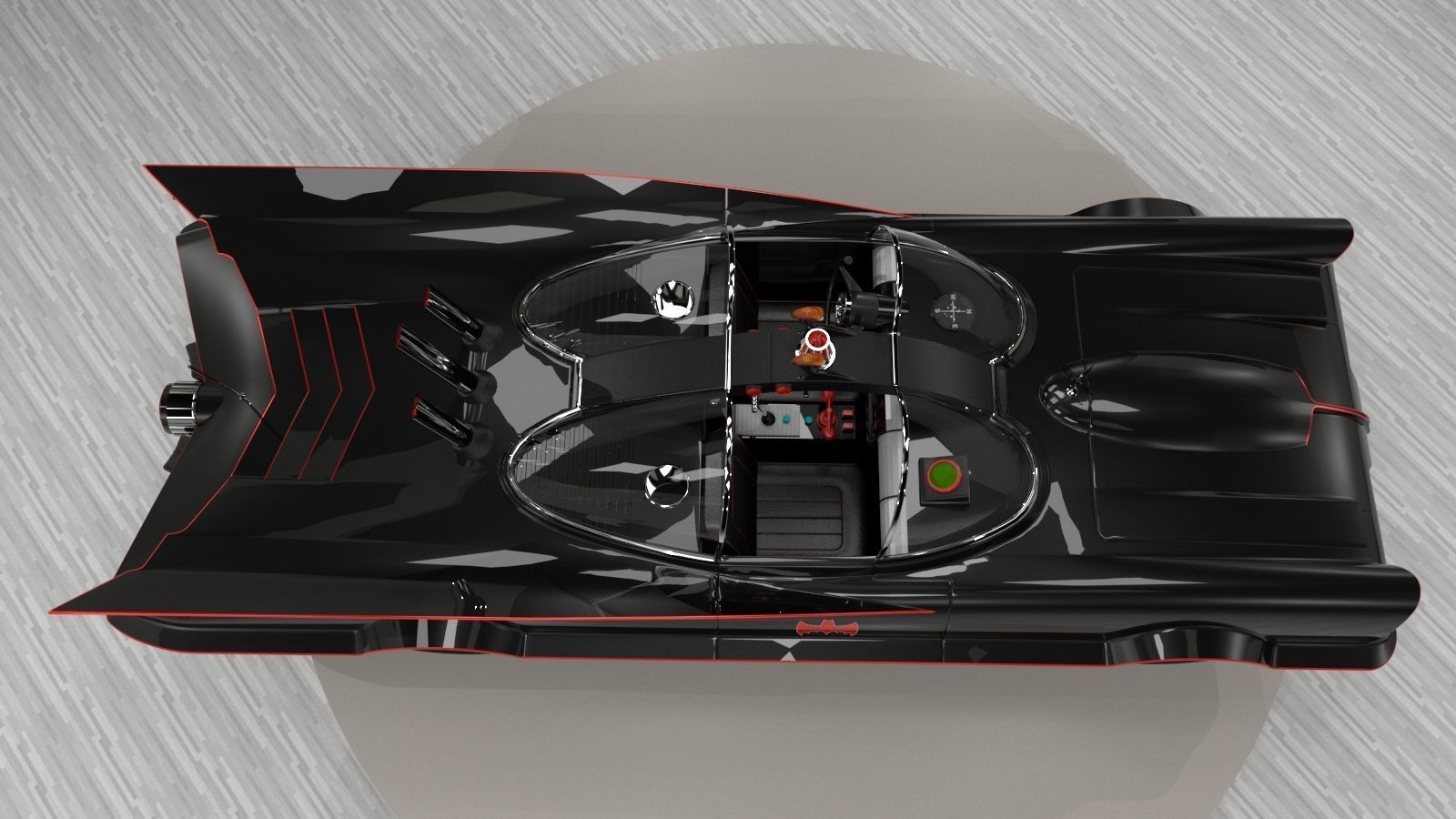 Batmobile TV series 1965 3D model_5