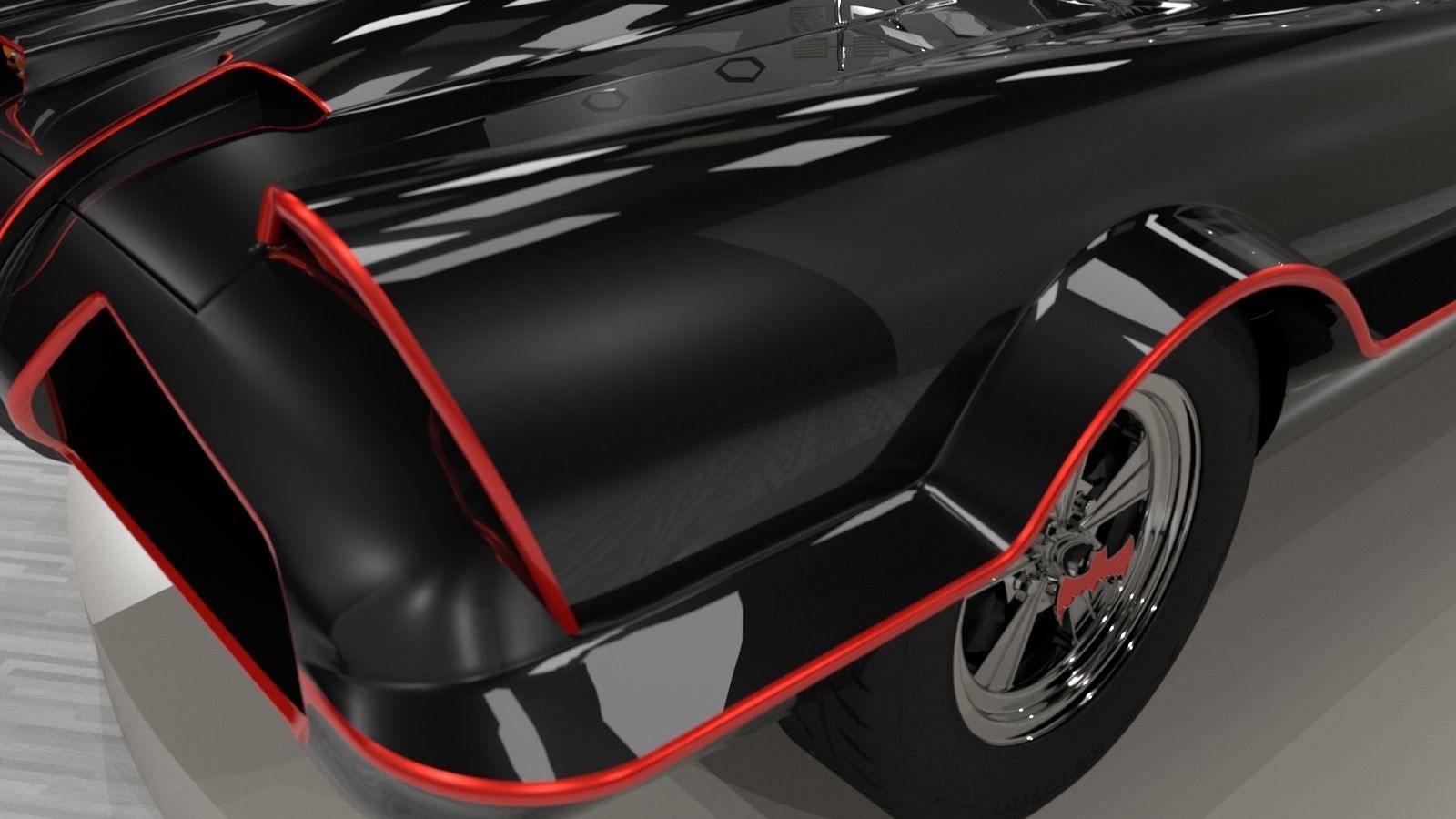 Batmobile TV series 1965 3D model_22