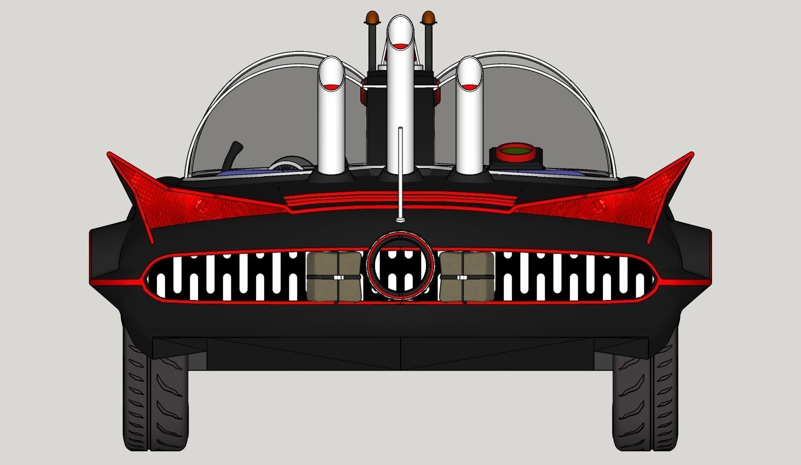 Batmobile TV series 1965 3D model_31